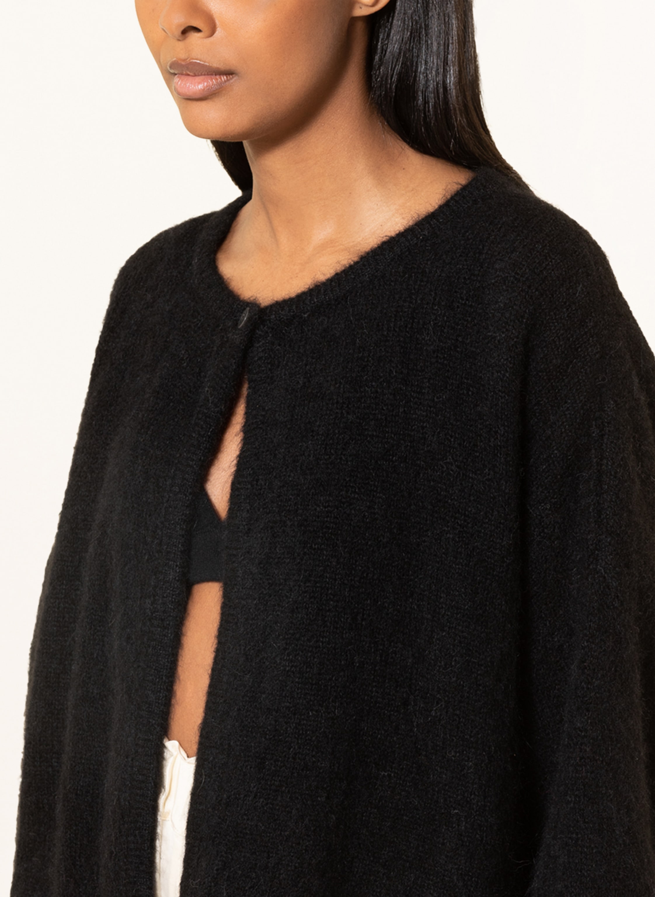 Thumbnail - By Aylin Koenig Strickjacke Marlie Aus Alpaka schwarz