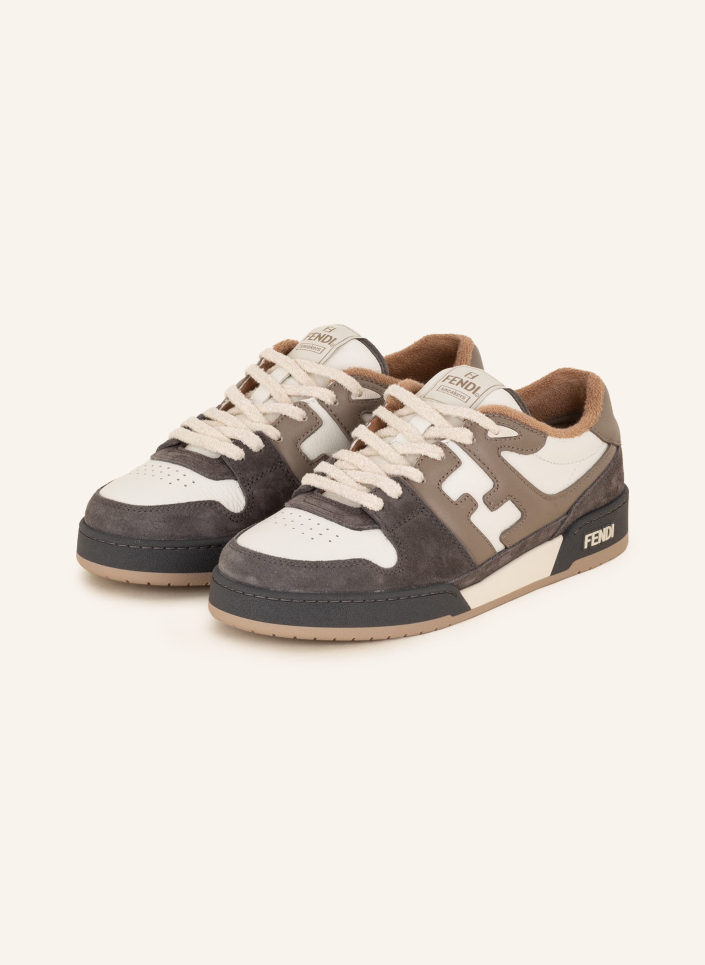 FENDI Sneakers MATCH in dark gray/ white/ taupe | Breuninger