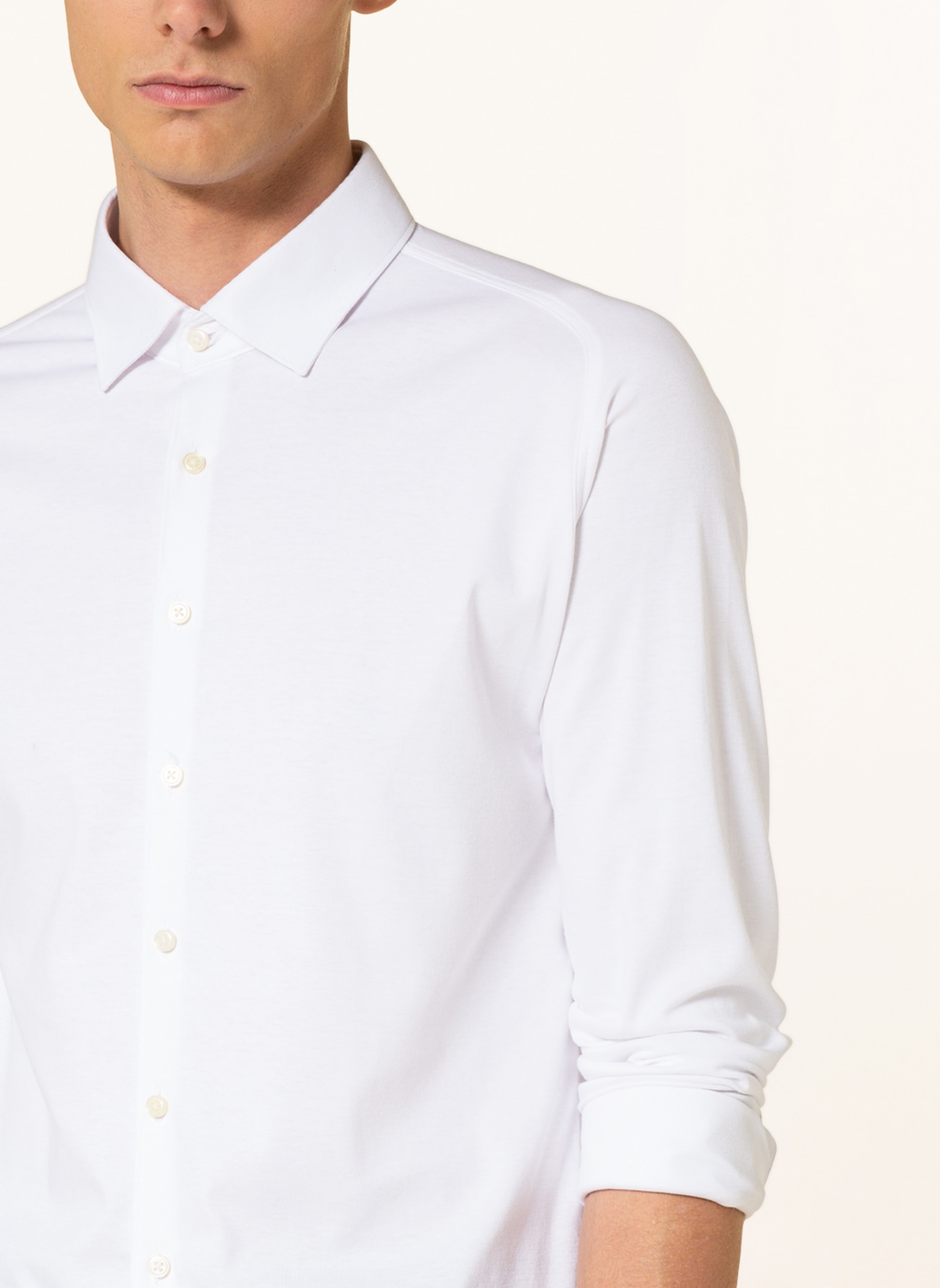 Thumbnail - Desoto Jerseyhemd Slim Fit weiss