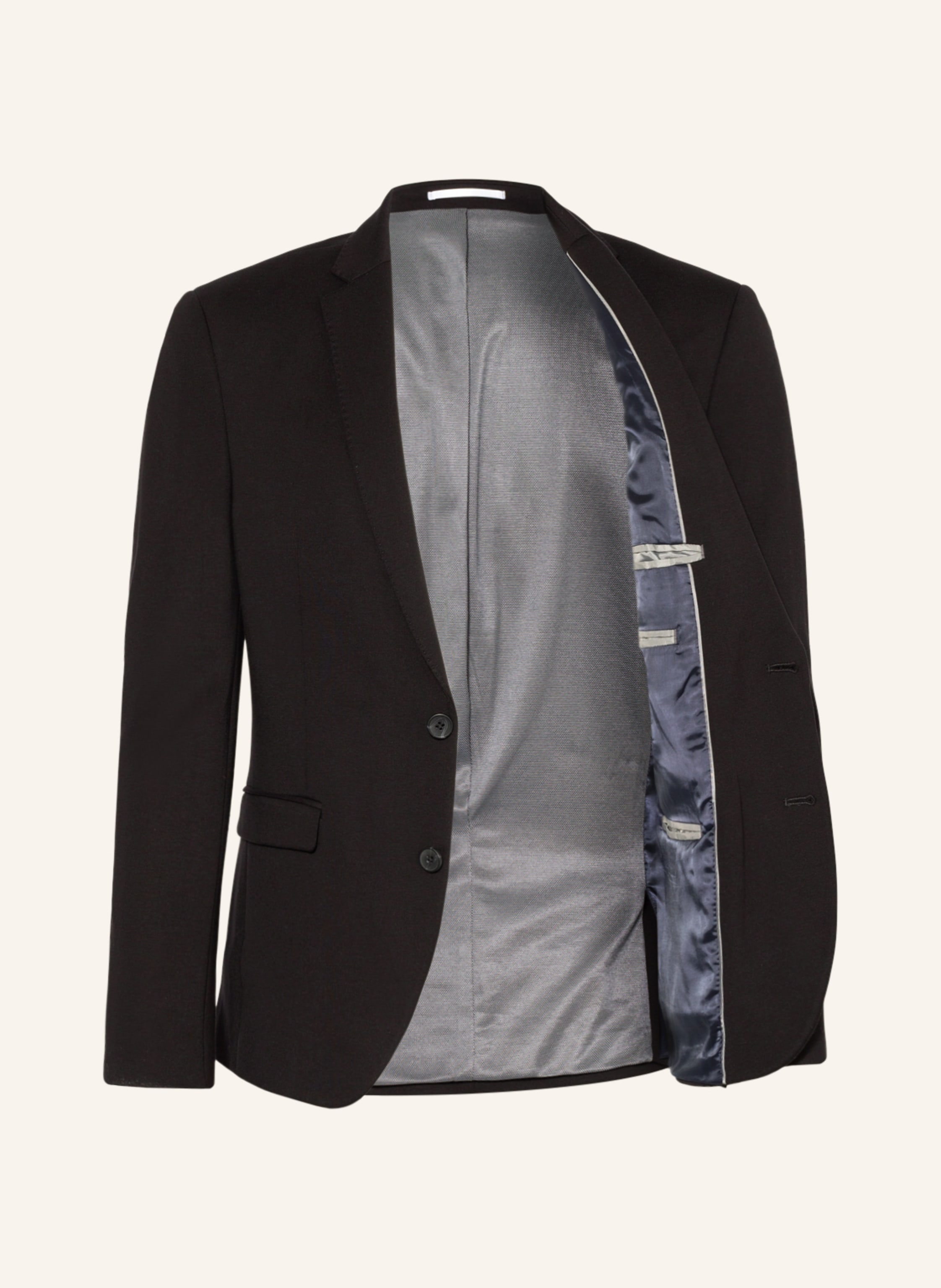 Thumbnail - Paul Anzugsakko Slim Fit Aus Jersey schwarz