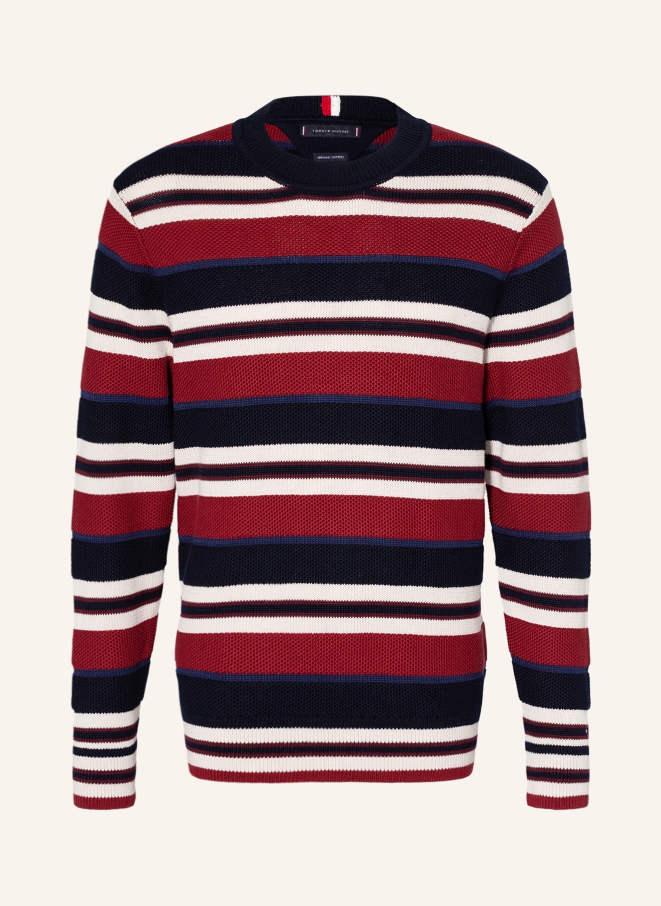 Fakultet Odds aflange TOMMY HILFIGER Sweater in dark blue/ dark red/ white | Breuninger