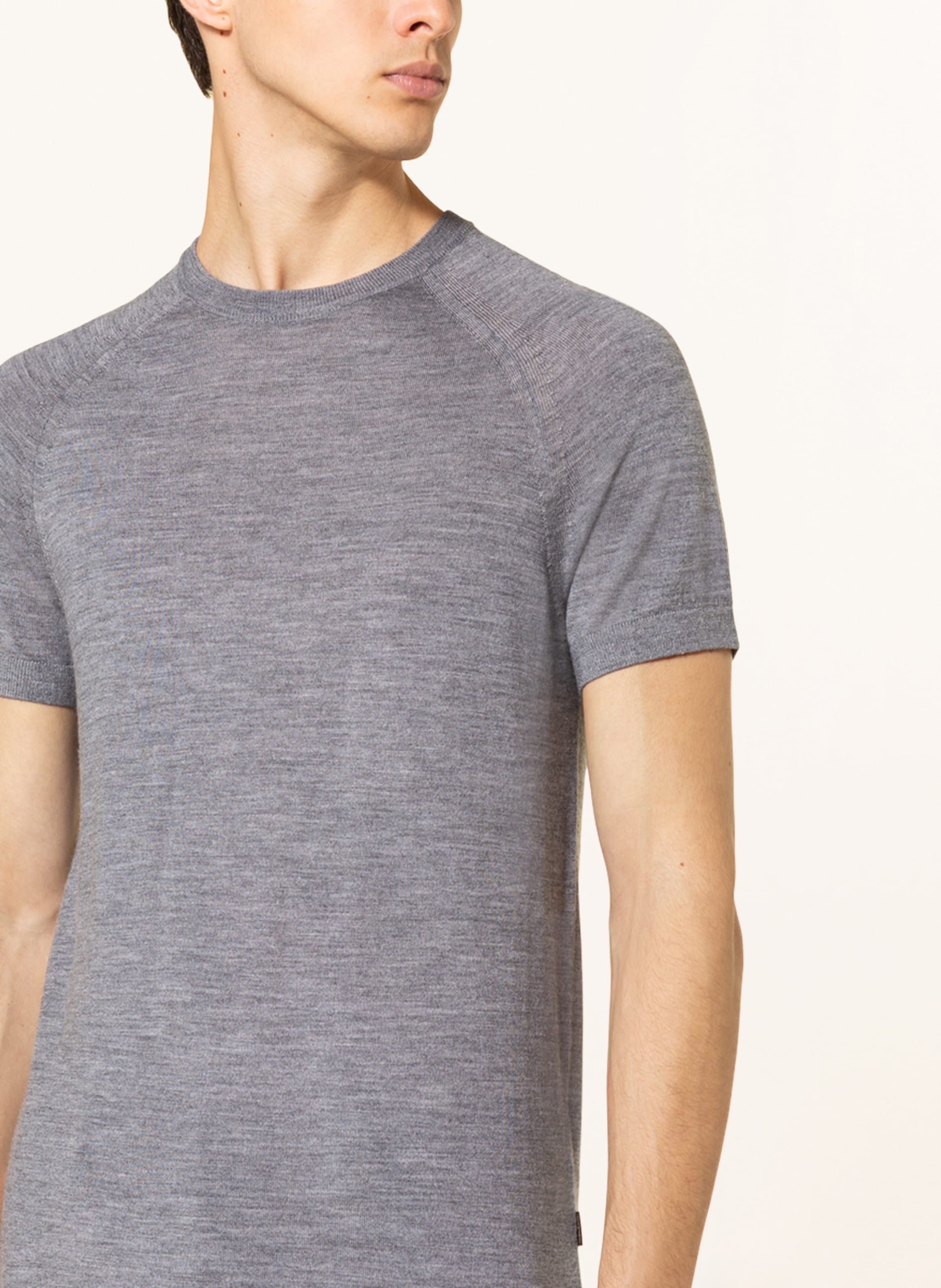 Thumbnail - Windsor. Strickshirt Nando grau