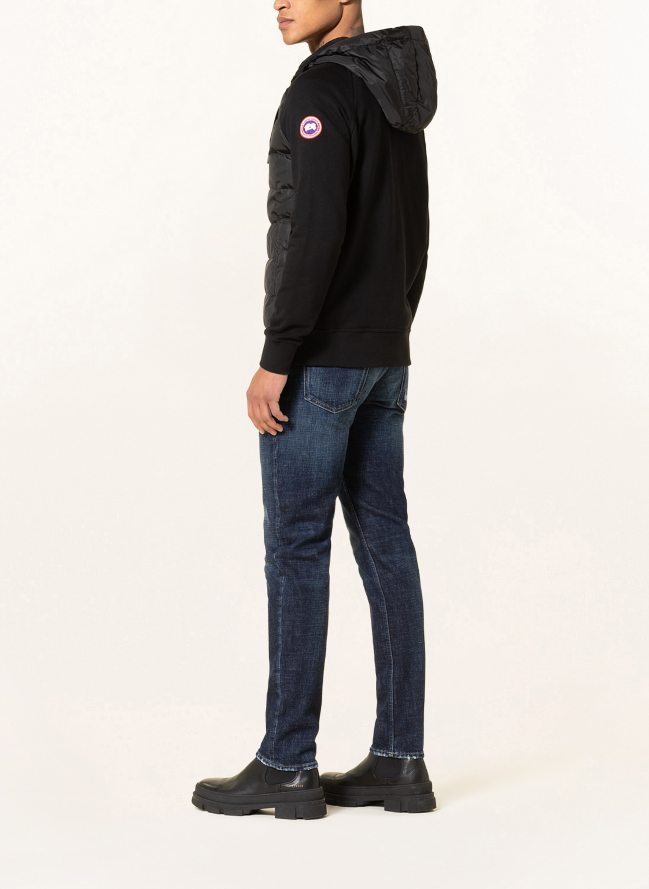 Thumbnail - Canada Goose Sweatjacke Hybridge Huron Im Materialmix schwarz