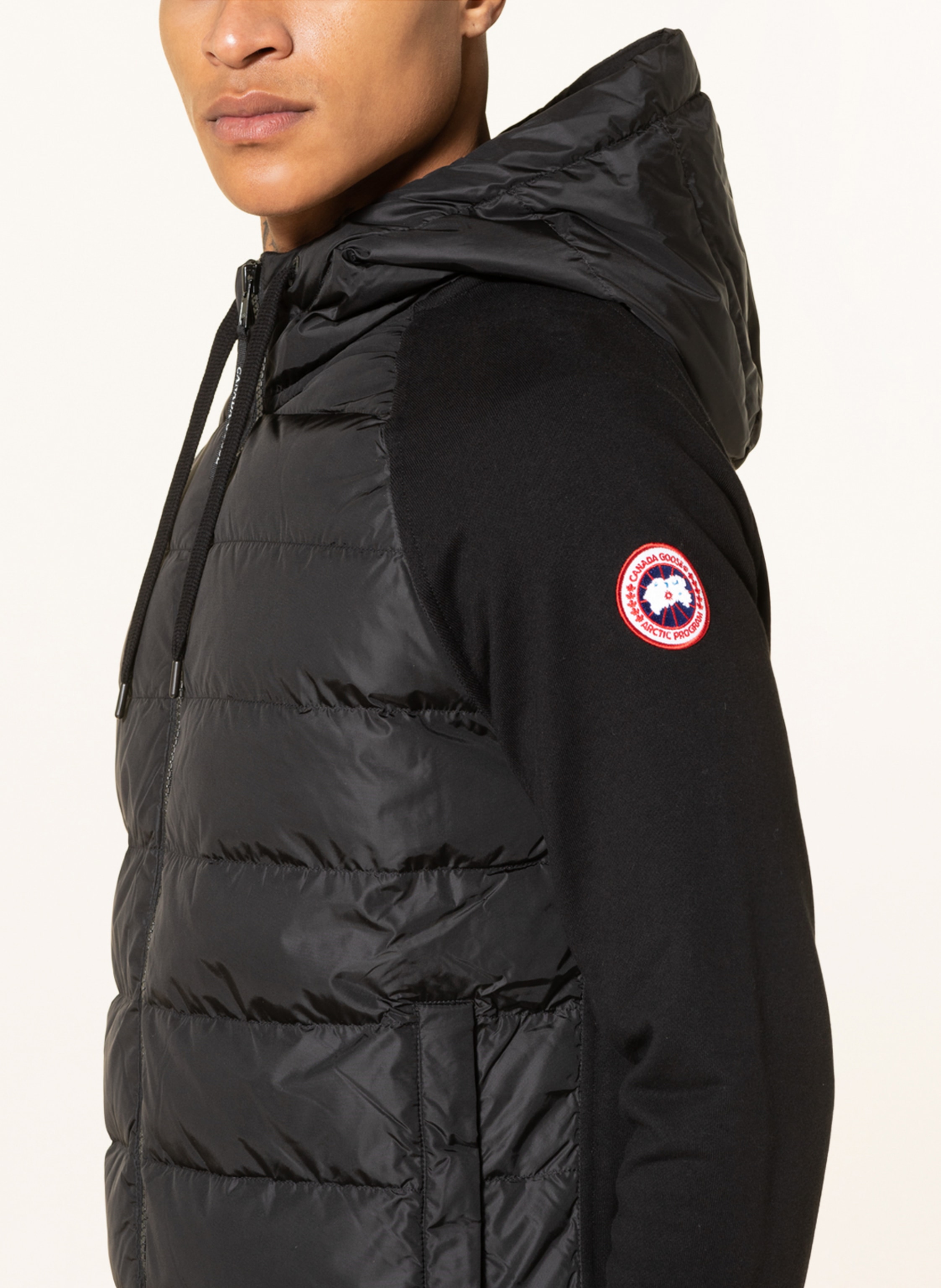 Thumbnail - Canada Goose Sweatjacke Hybridge Huron Im Materialmix schwarz