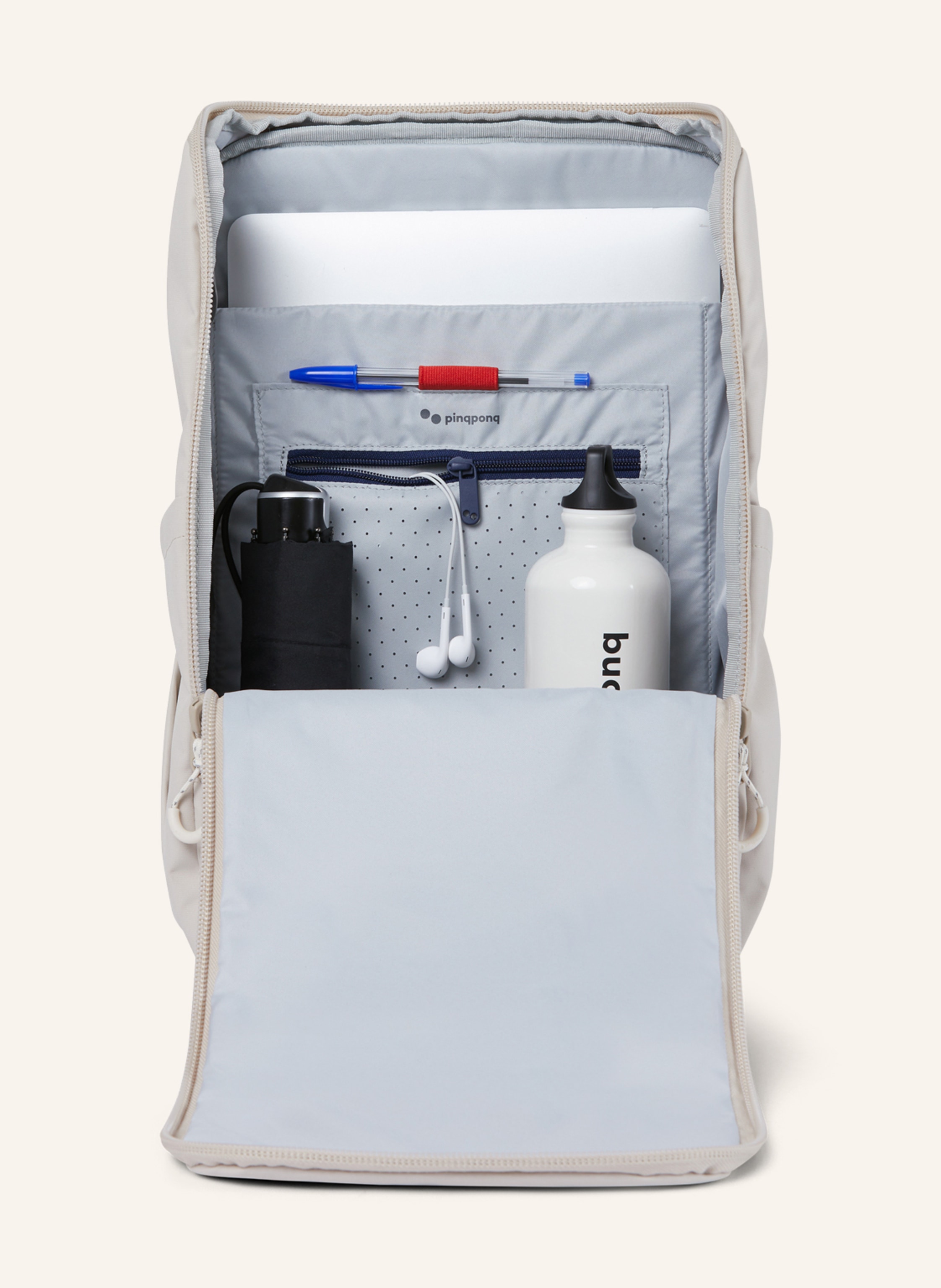 Thumbnail - Pinqponq Rucksack Purik 21 L Mit Laptop-Fach beige