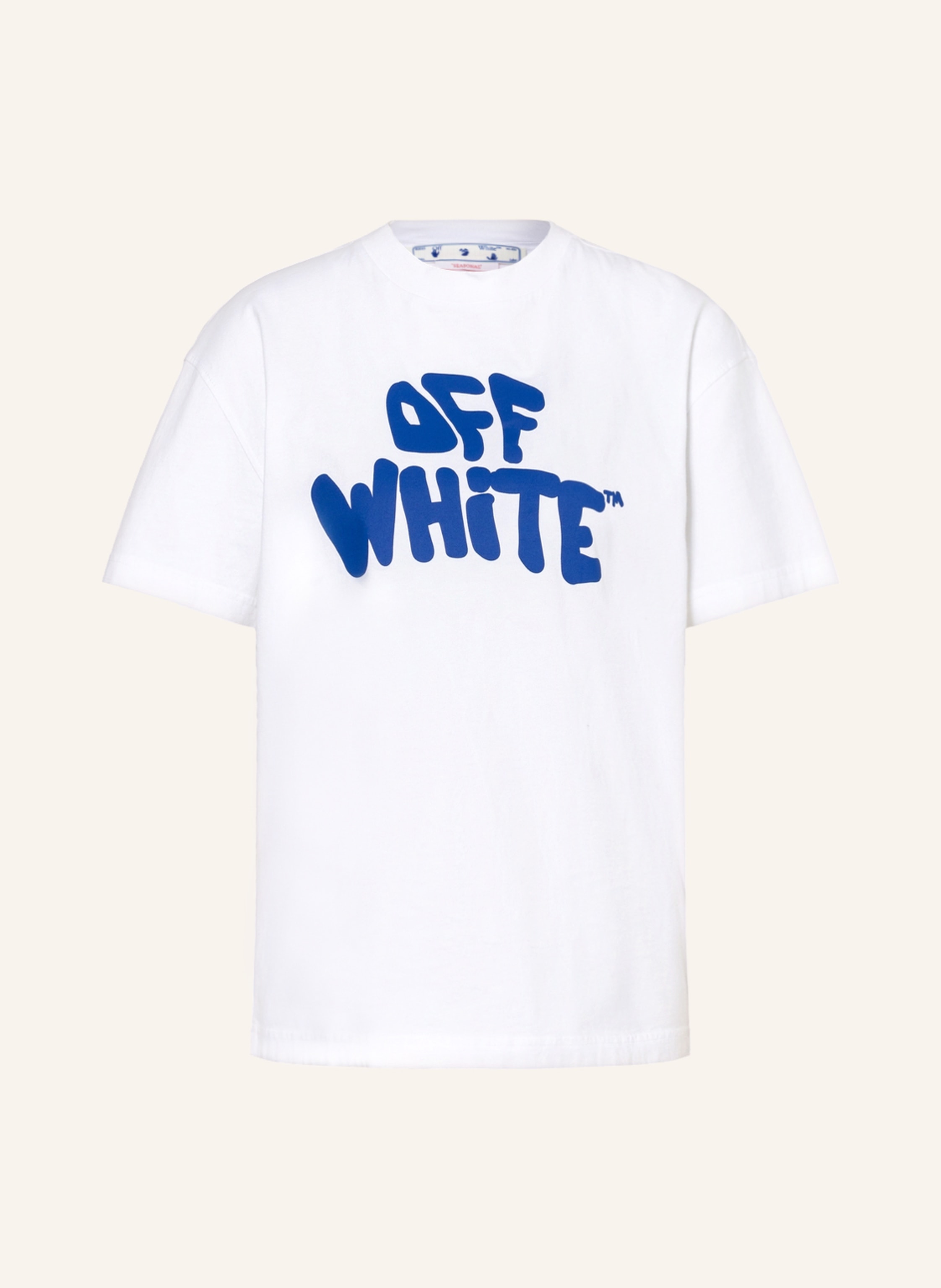 Off-White T-Shirt 70S Type In White/ Blue