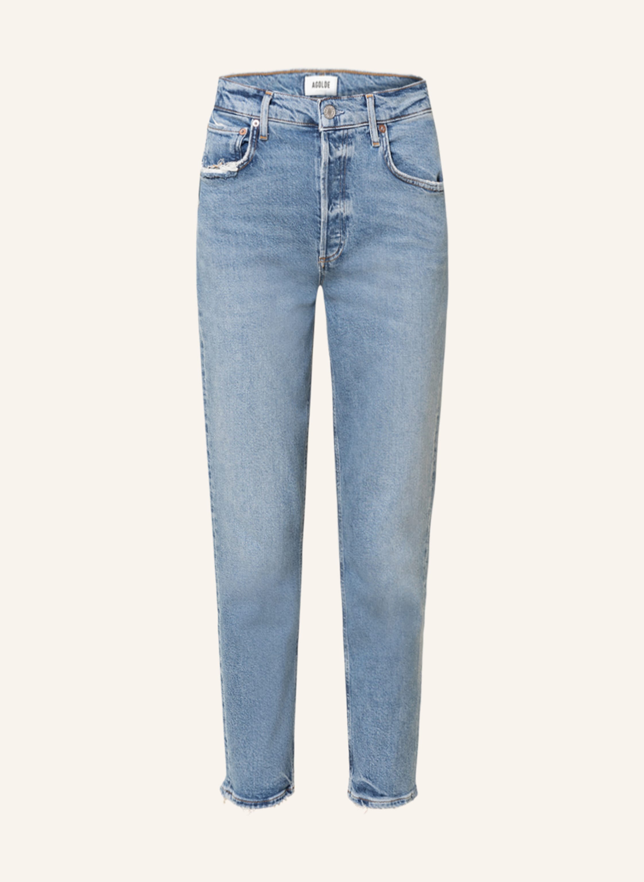 H&M+ Embrace Shape Ankle Jeans - Light blue/Trashed - Ladies