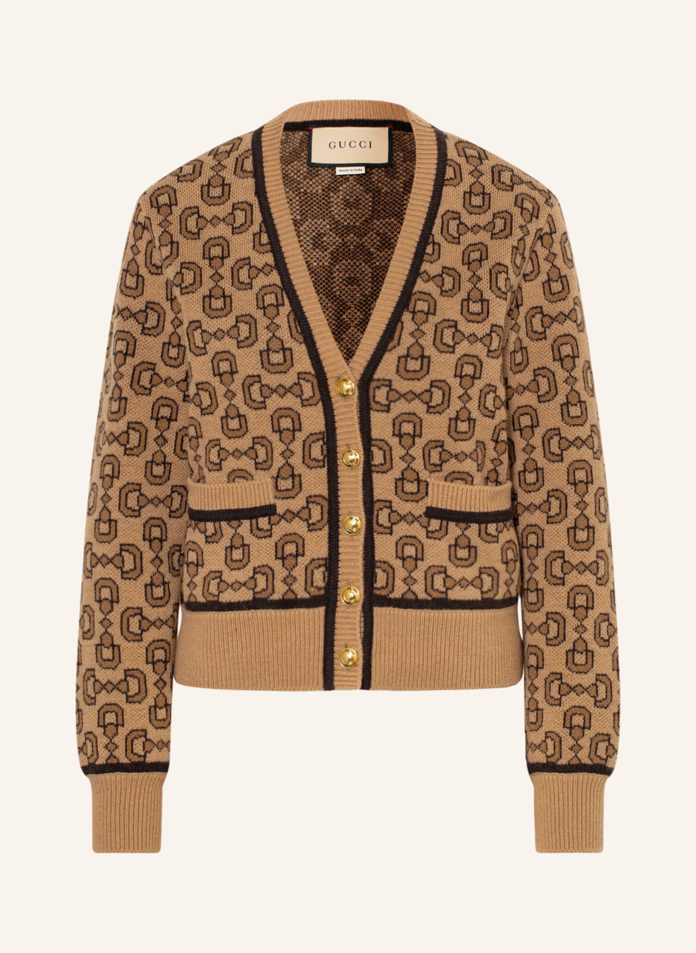GUCCI Cardigan with cashmere in 2337 camel/brown/mc | Breuninger