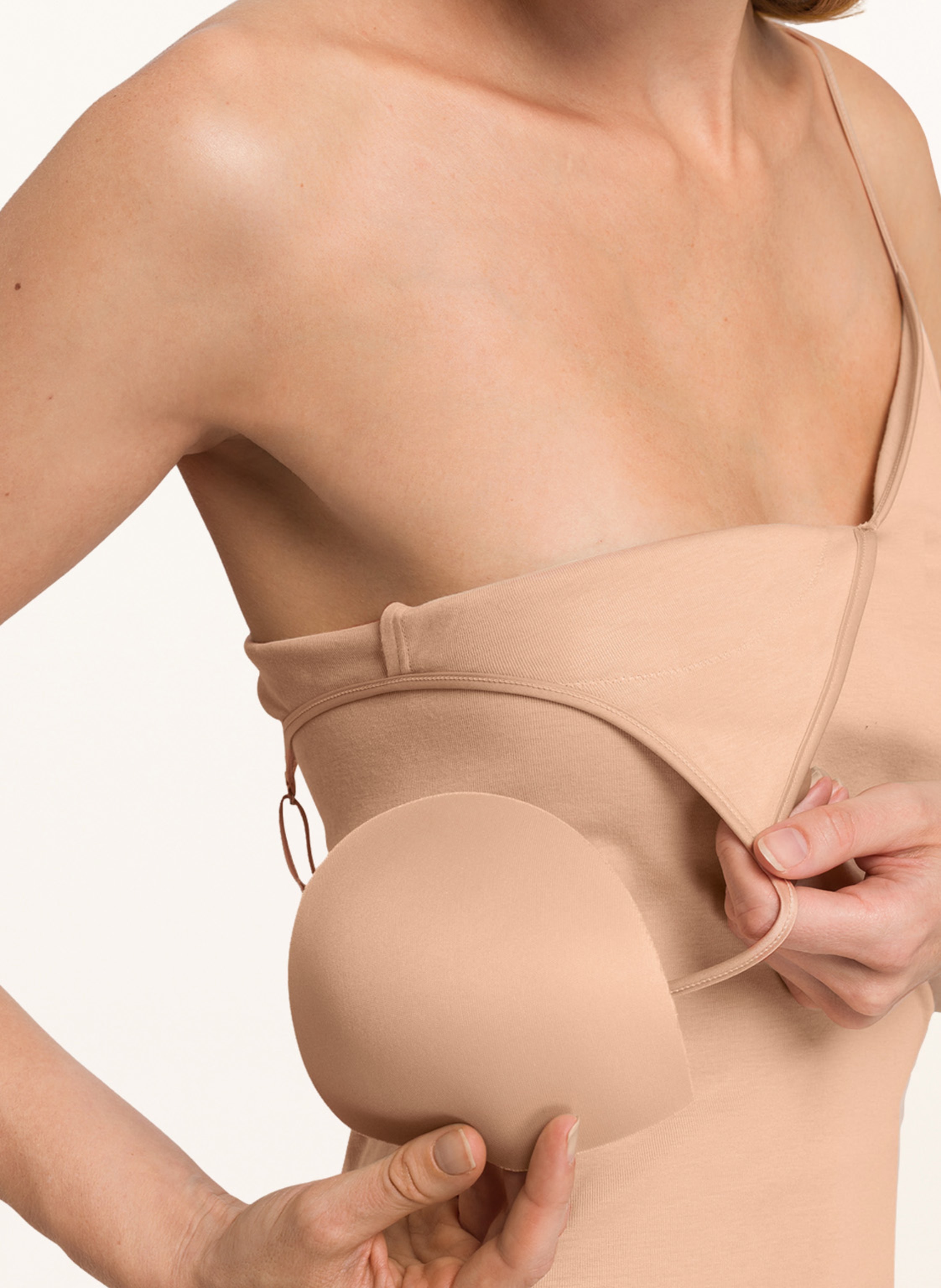 Thumbnail - Hanro Bh-Hemd Cotton Seamless beige