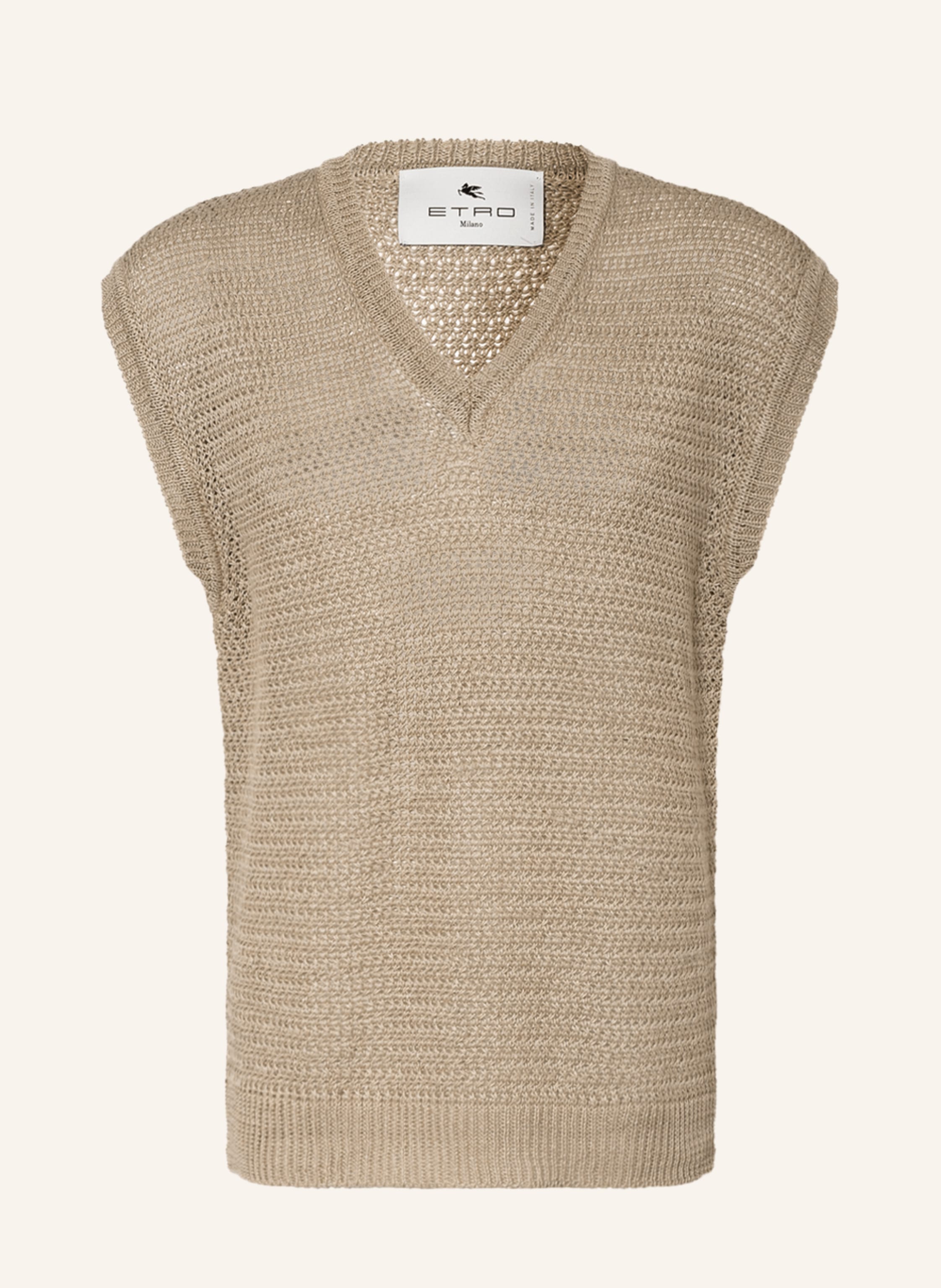ETRO Linen sleeveless sweater in beige | Breuninger