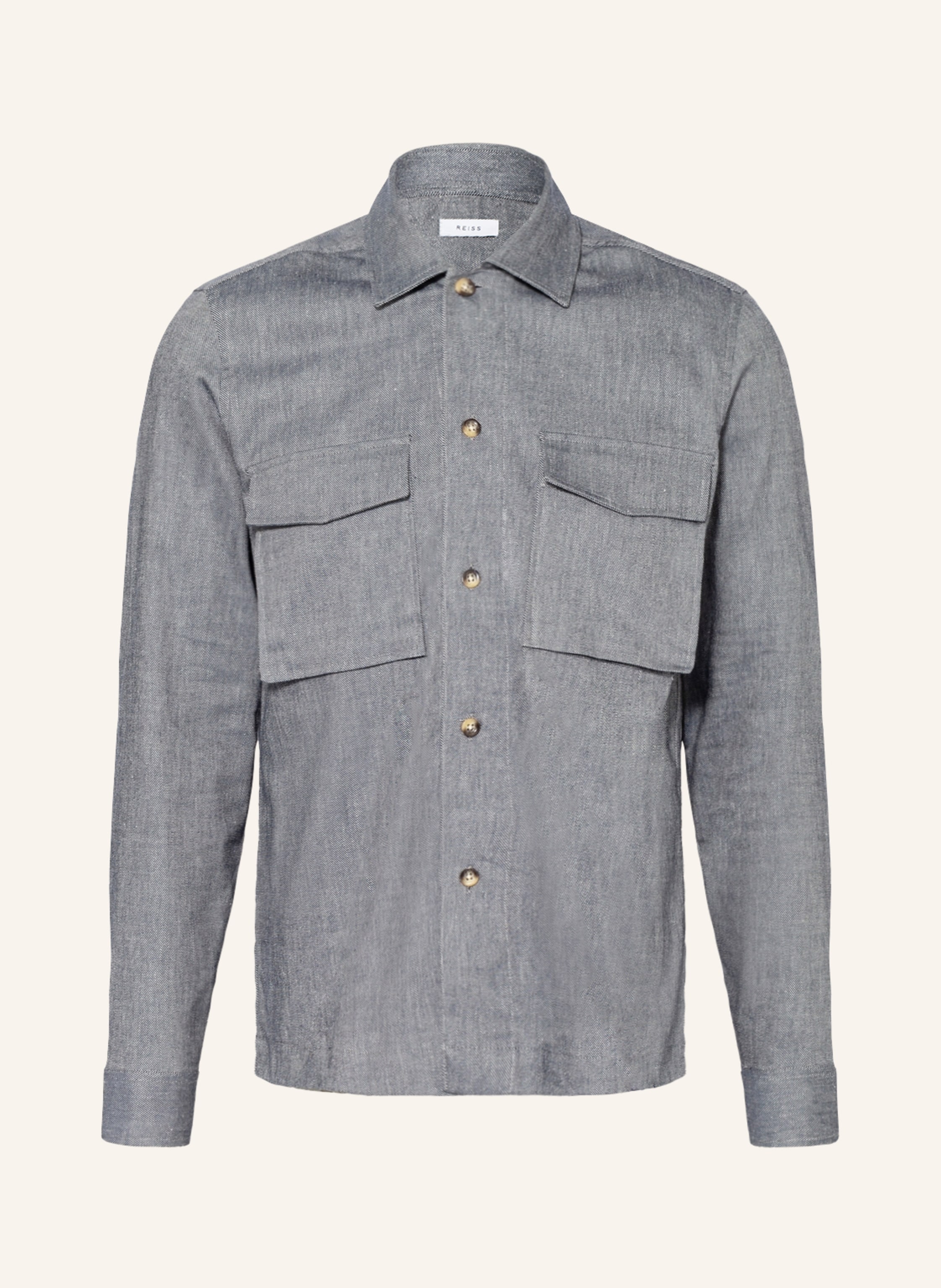 REISS Overshirt HABANERO in gray/ light gray | Breuninger