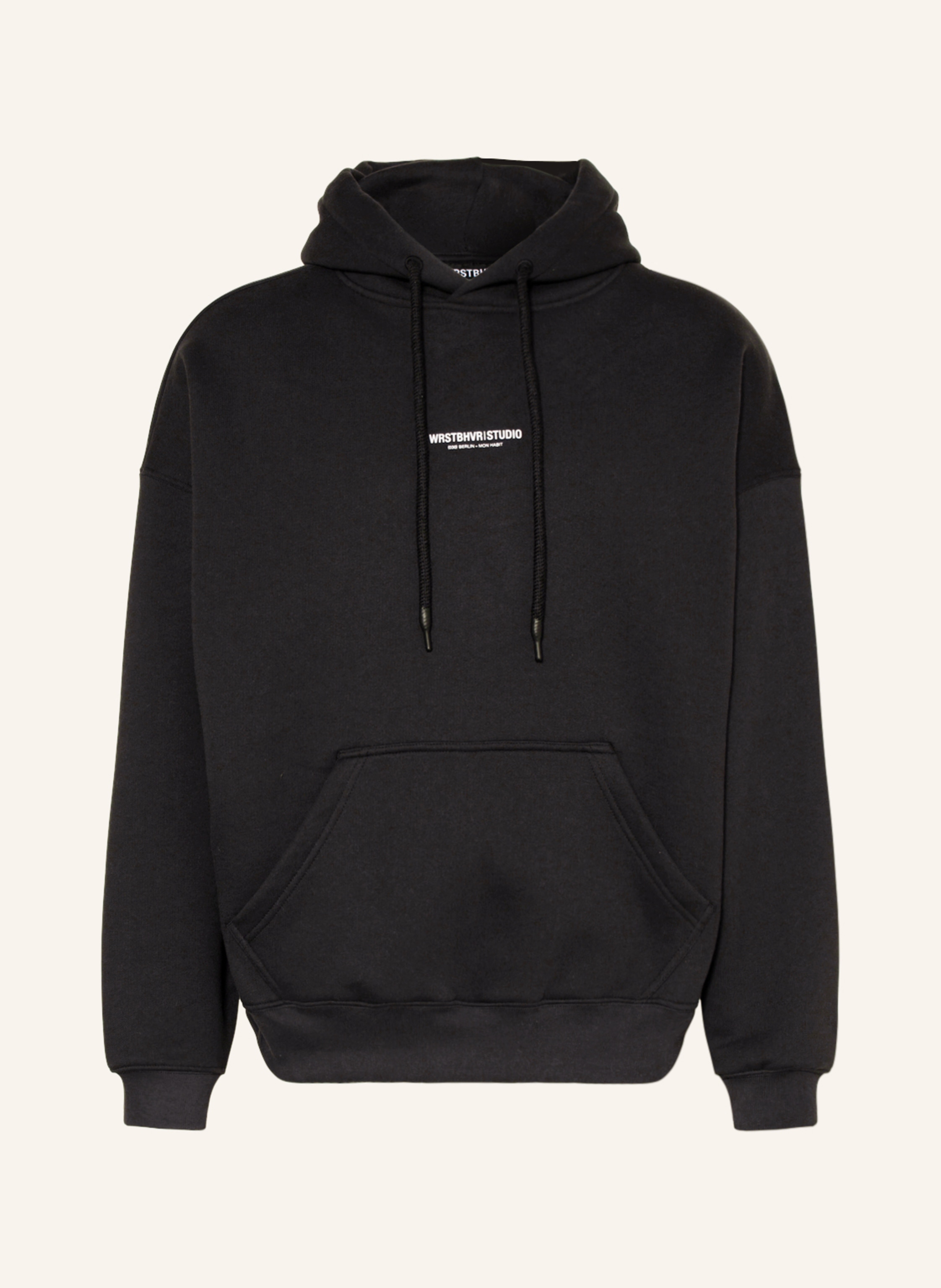 WRSTBHVR Oversized hoodie STUDIO V5 in black | Breuninger