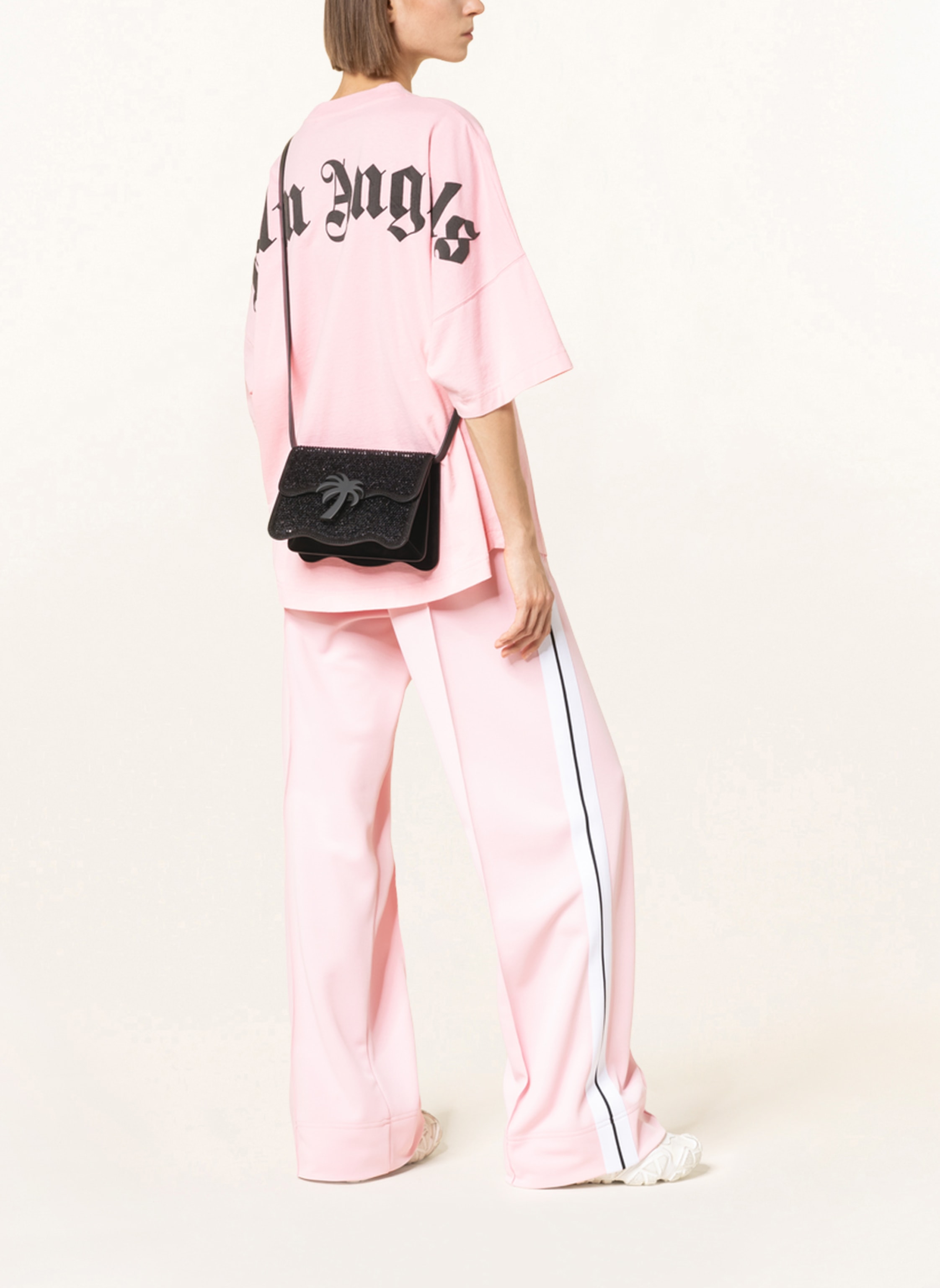 Thumbnail - Palm Angels Umhängetasche Palm Beach Medium Mit Schmucksteinen schwarz