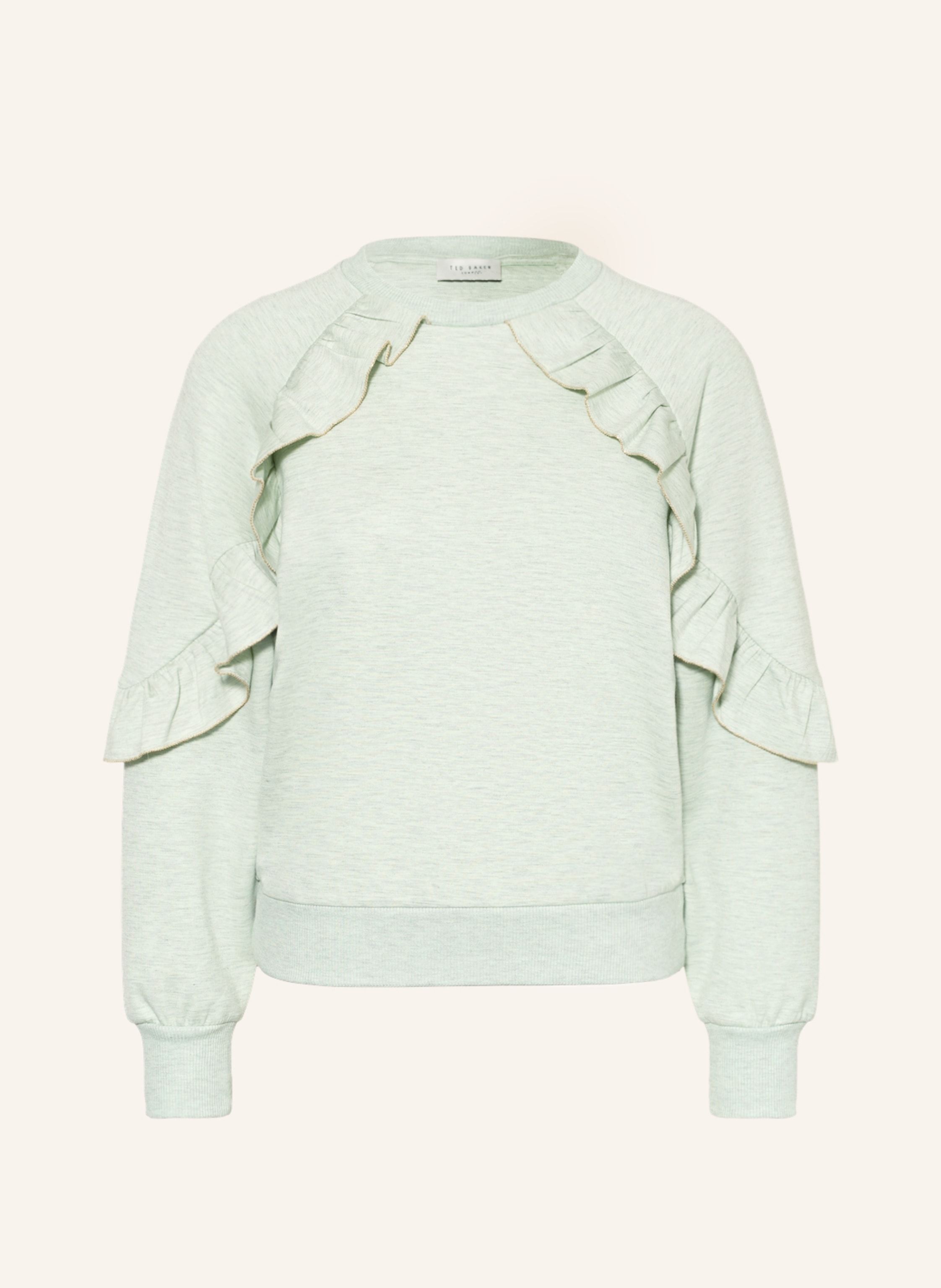 TED BAKER Sweatshirt YAZME with decorative beads in light green