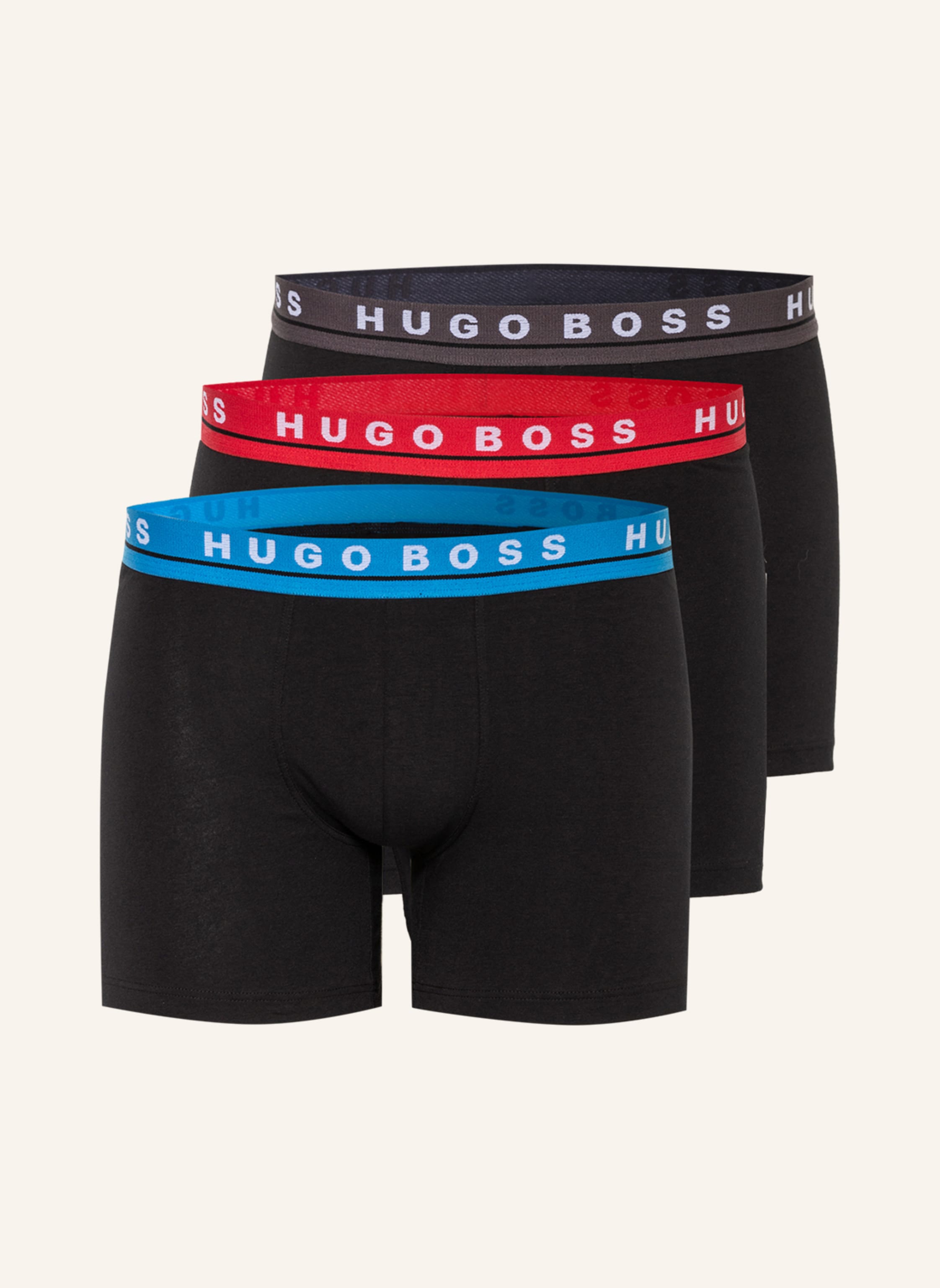BOSS 3 pack boxer shorts in black