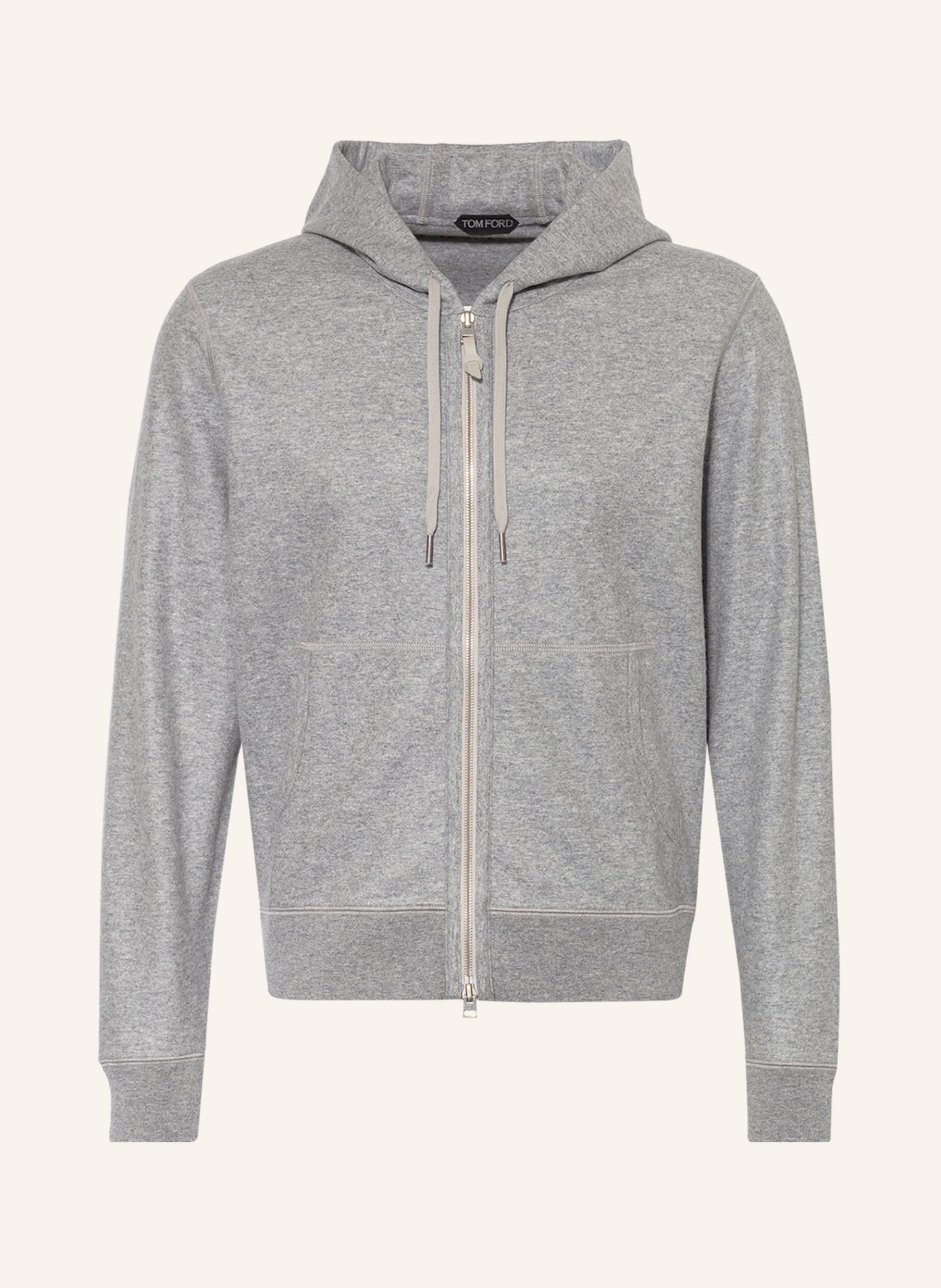 TOM FORD Zip-up hoodie made of cashmere in gray | Breuninger