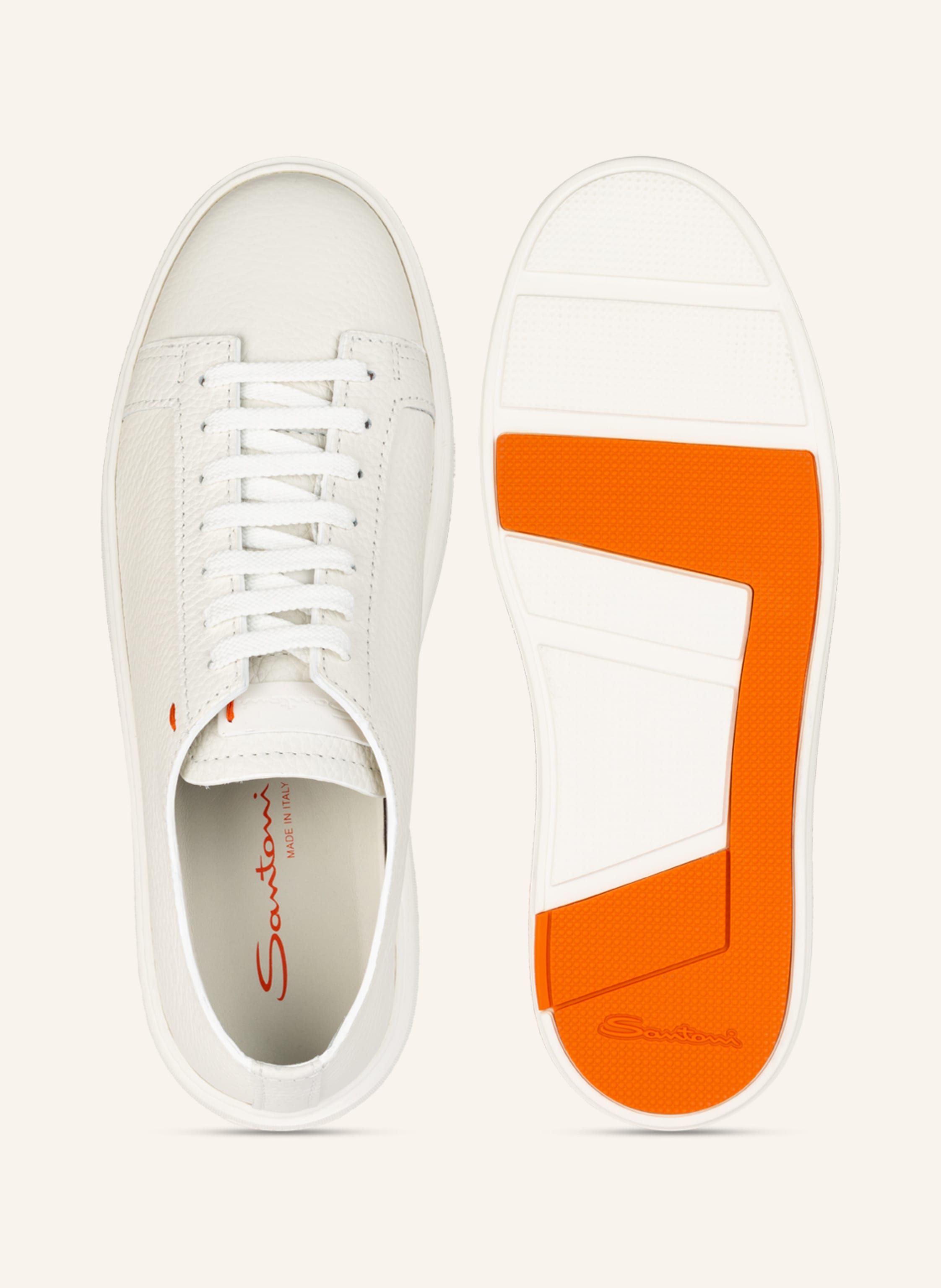 Thumbnail - Santoni Sneaker Clean Icon weiss