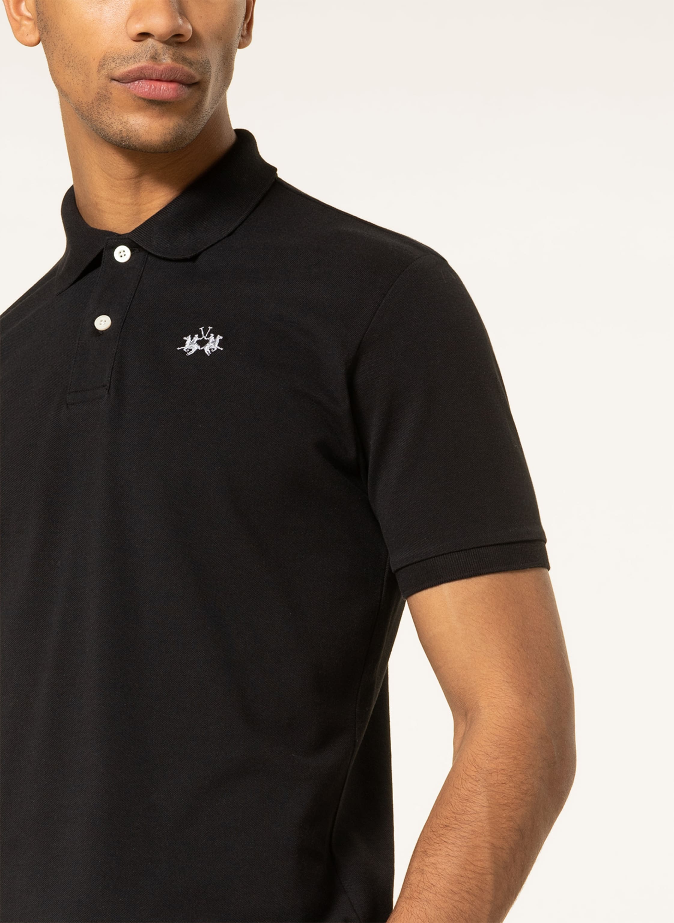 Thumbnail - La Martina Piqué-Poloshirt Regular Fit schwarz