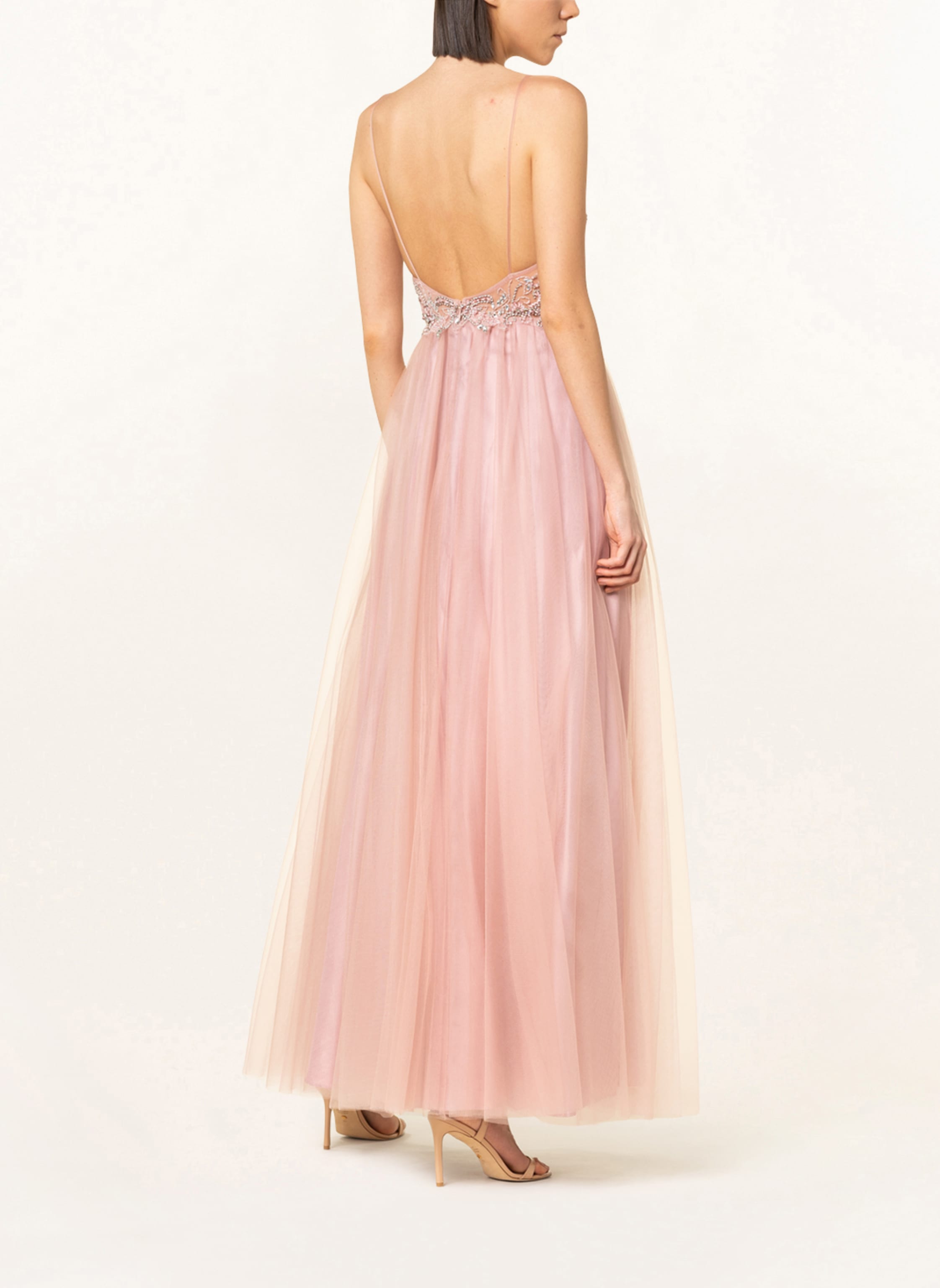 Thumbnail - Unique Abendkleid Mit Pailletten Und Schmucksteinen rosa