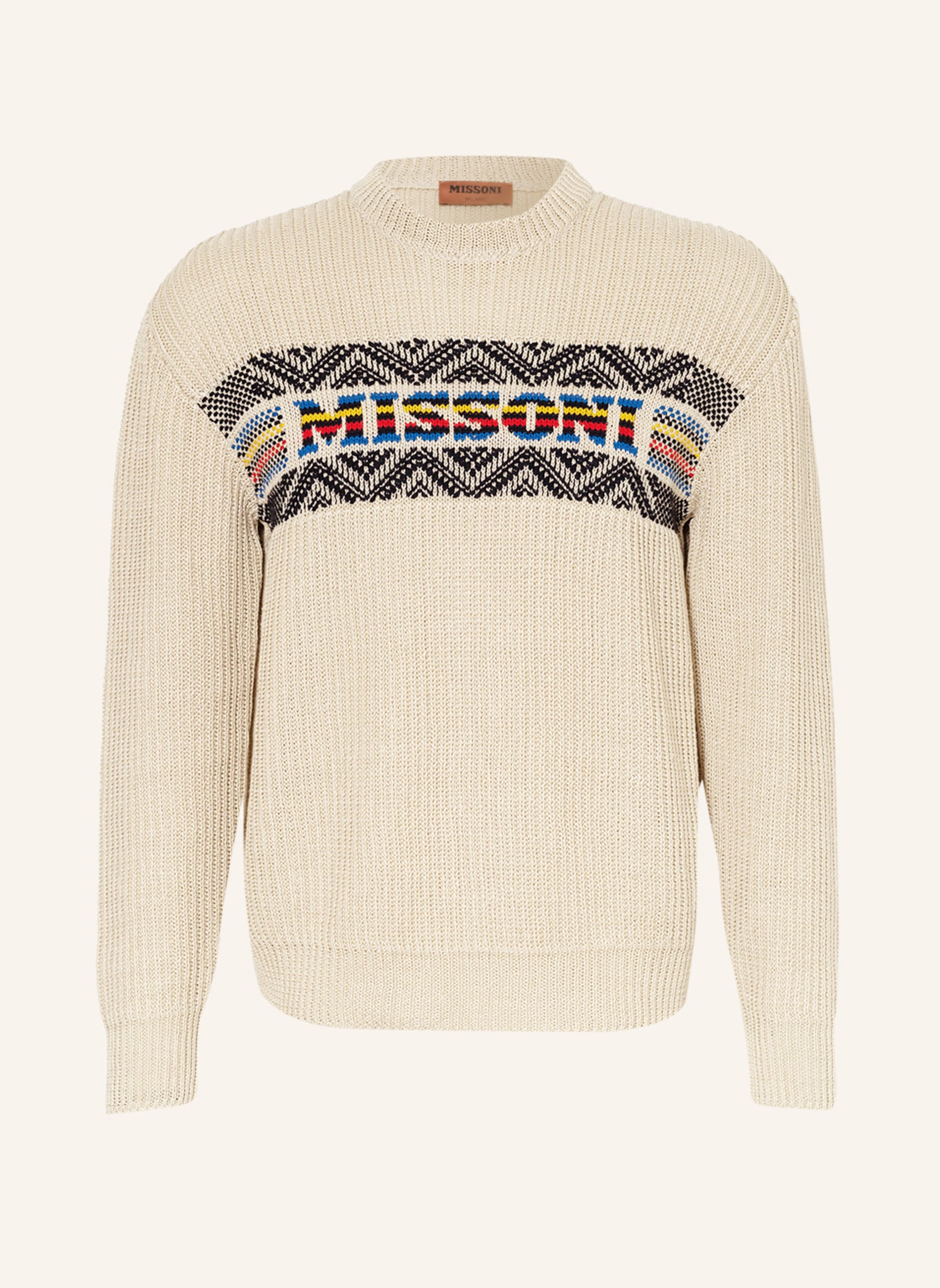 MISSONI Sweater in cream/ black/ blue 