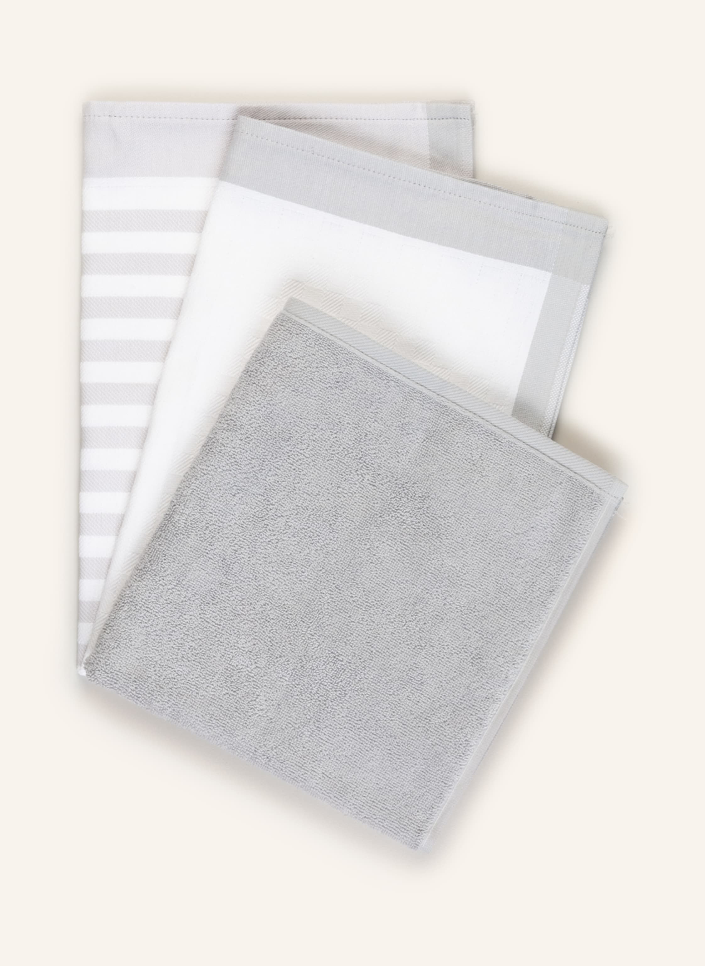 Ross Küchenhandtuch Set – 3er Pack Große Karo-Frottiertücher In Blau, 50x50 Cm, Praktisch & Platzsparend