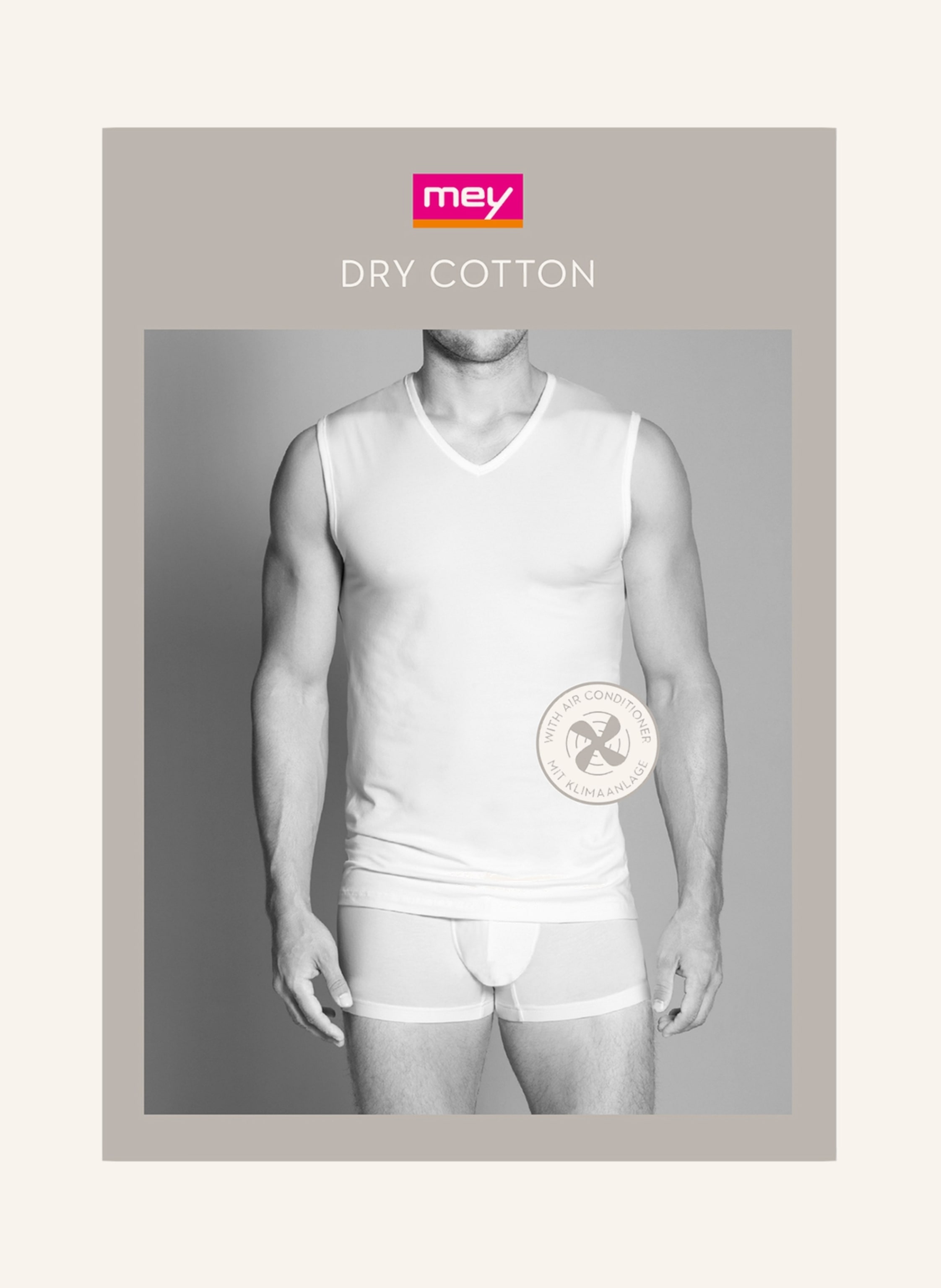  Mey V Shirt Serie Dry Cotton Weiss 