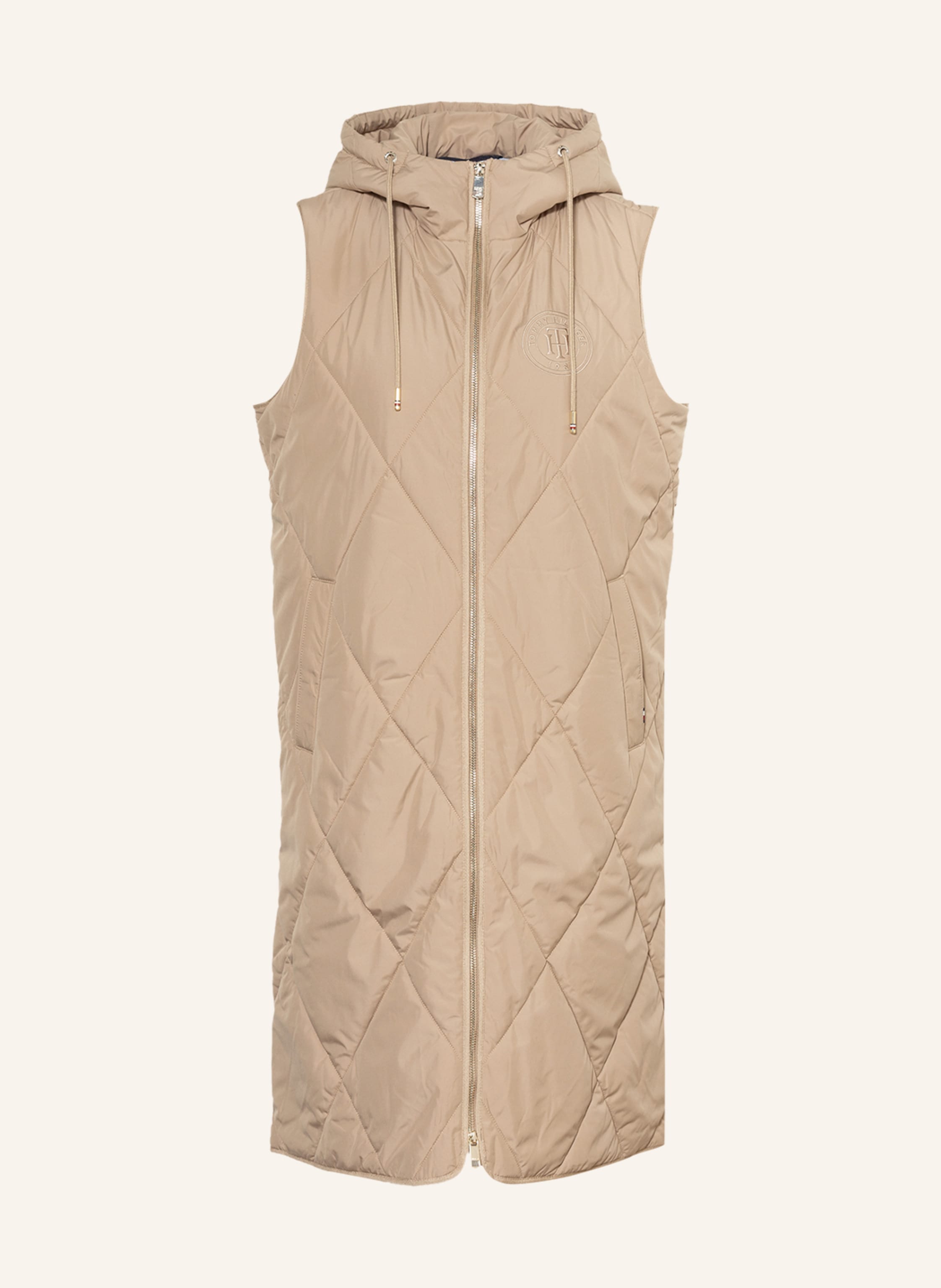 TOMMY HILFIGER Quilted vest with SORONA®AURA insulation in beige