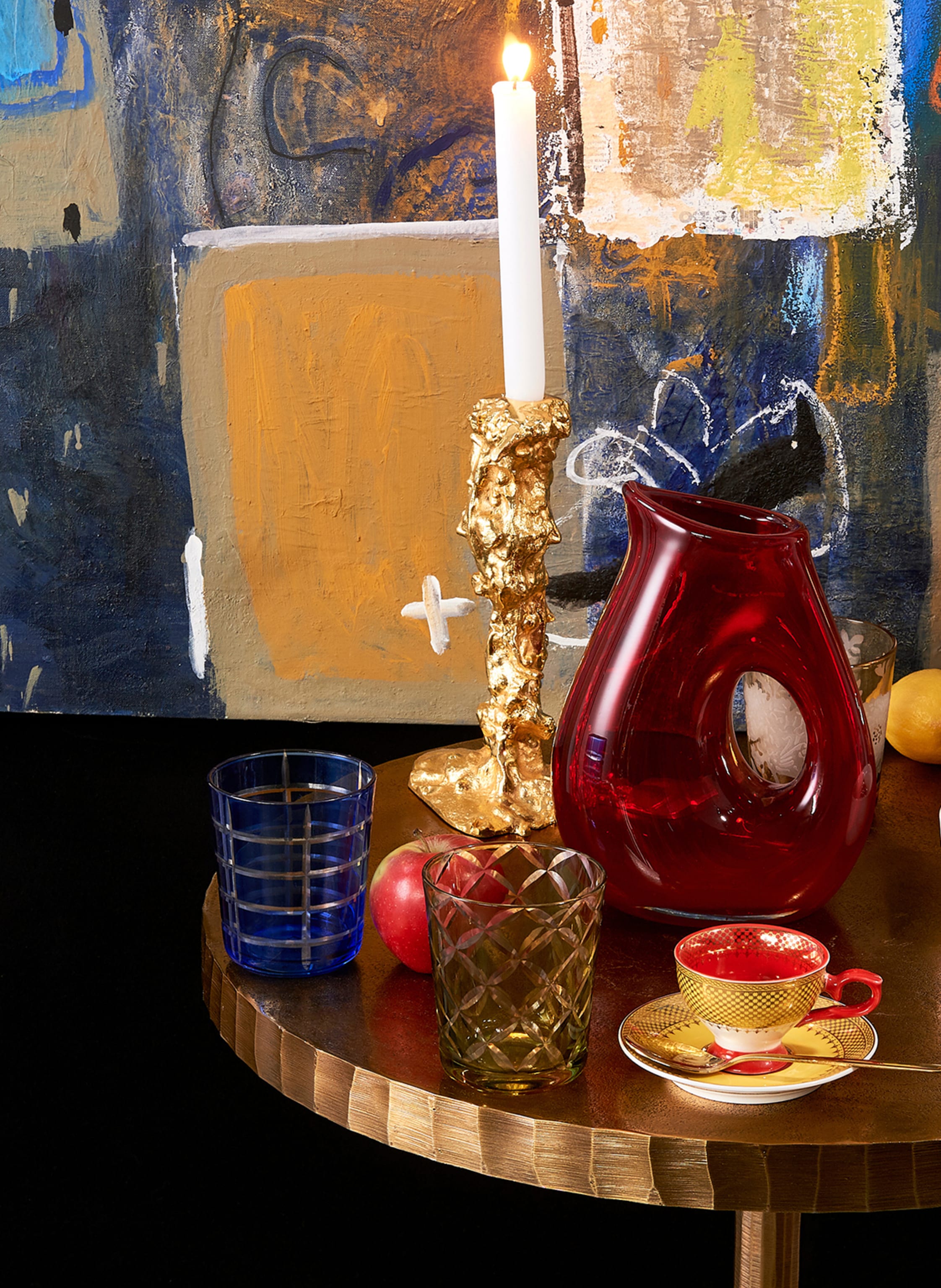 Thumbnail - Polspotten Kerzenhalter Drip L gold