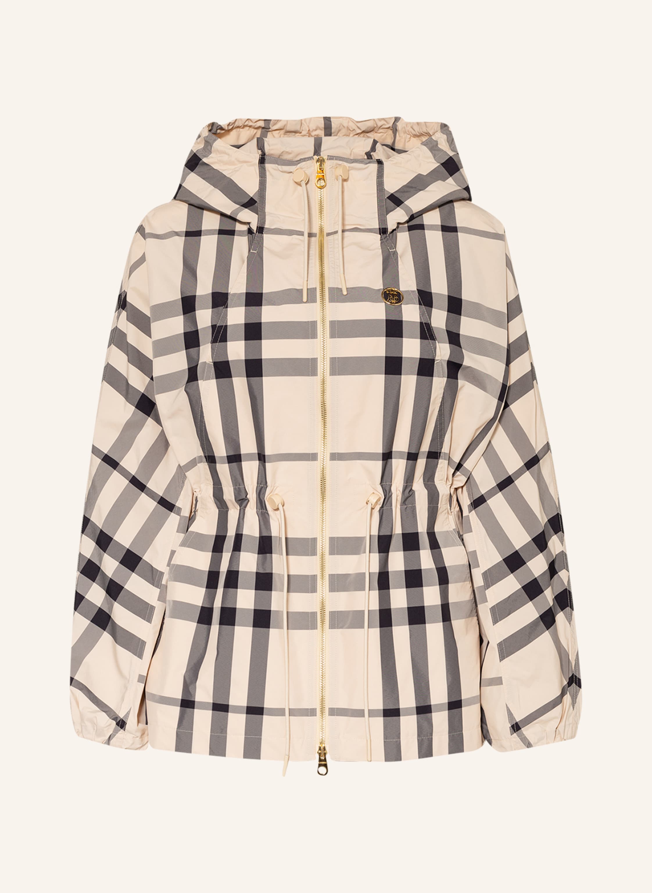 BURBERRY Rain jacket EMYLCHK in cream/ gray/ dark gray | Breuninger