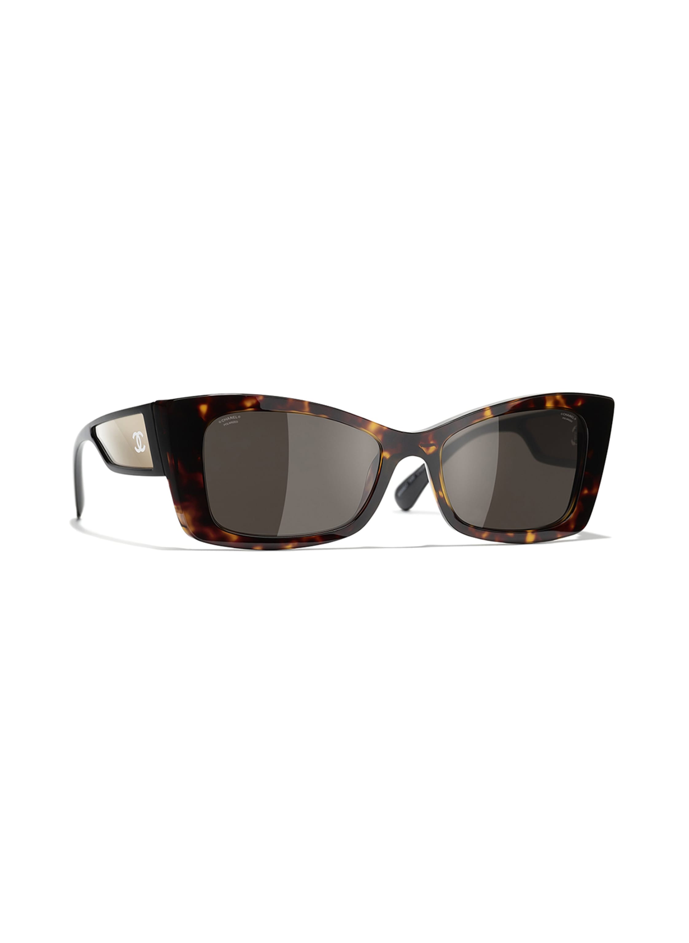 CHANEL Rectangular sunglasses in c71483 - havana/ brown polarized
