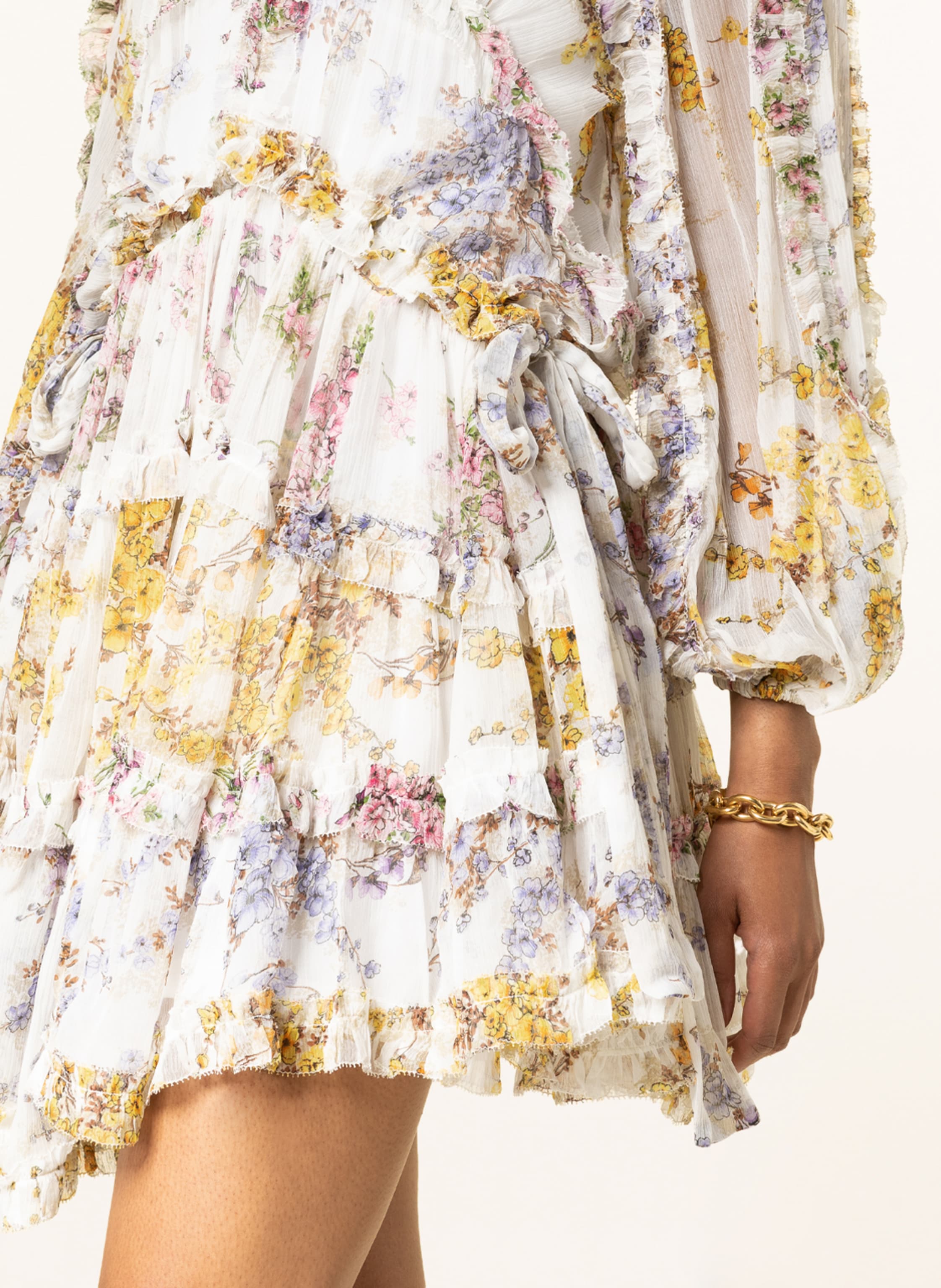 Thumbnail - Zimmermann Seidenkleid Jude weiss