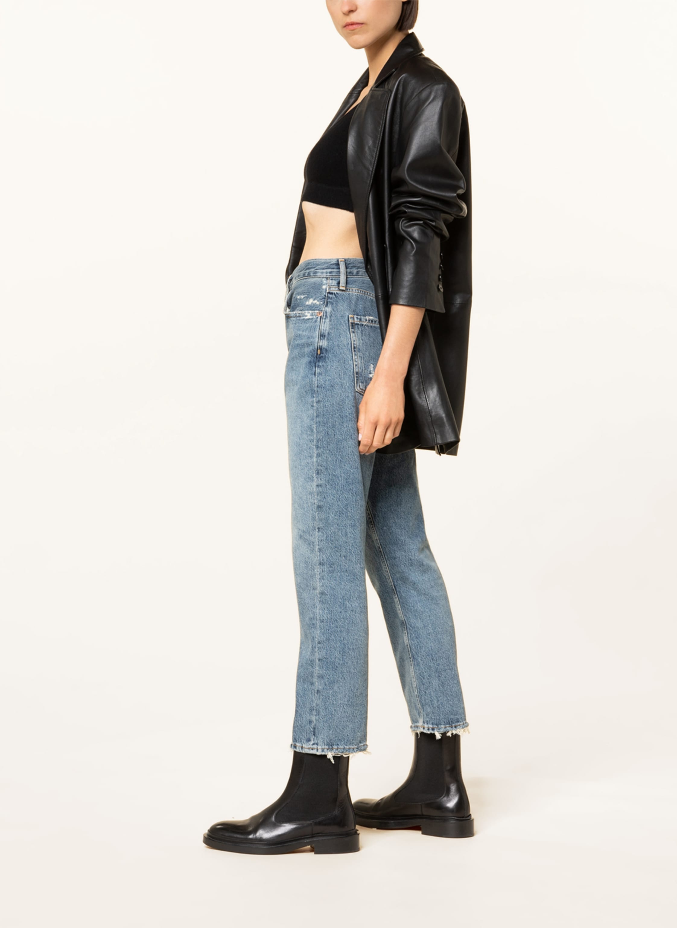 Thumbnail - Agolde Straight Jeans Riley blau
