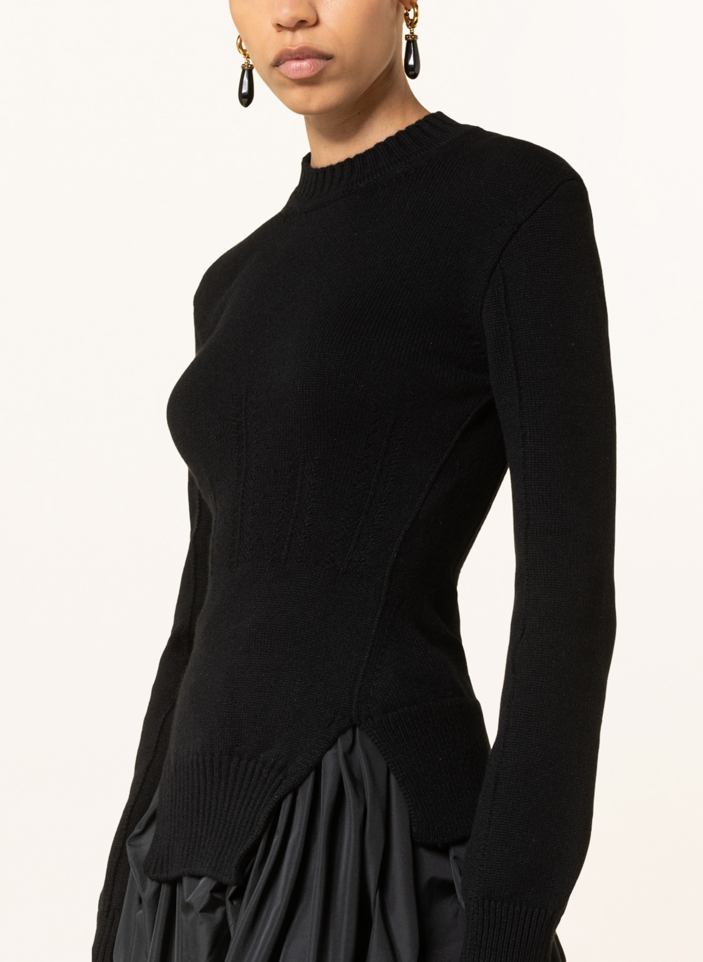 Thumbnail - Mcqueen Cashmere-Pullover schwarz