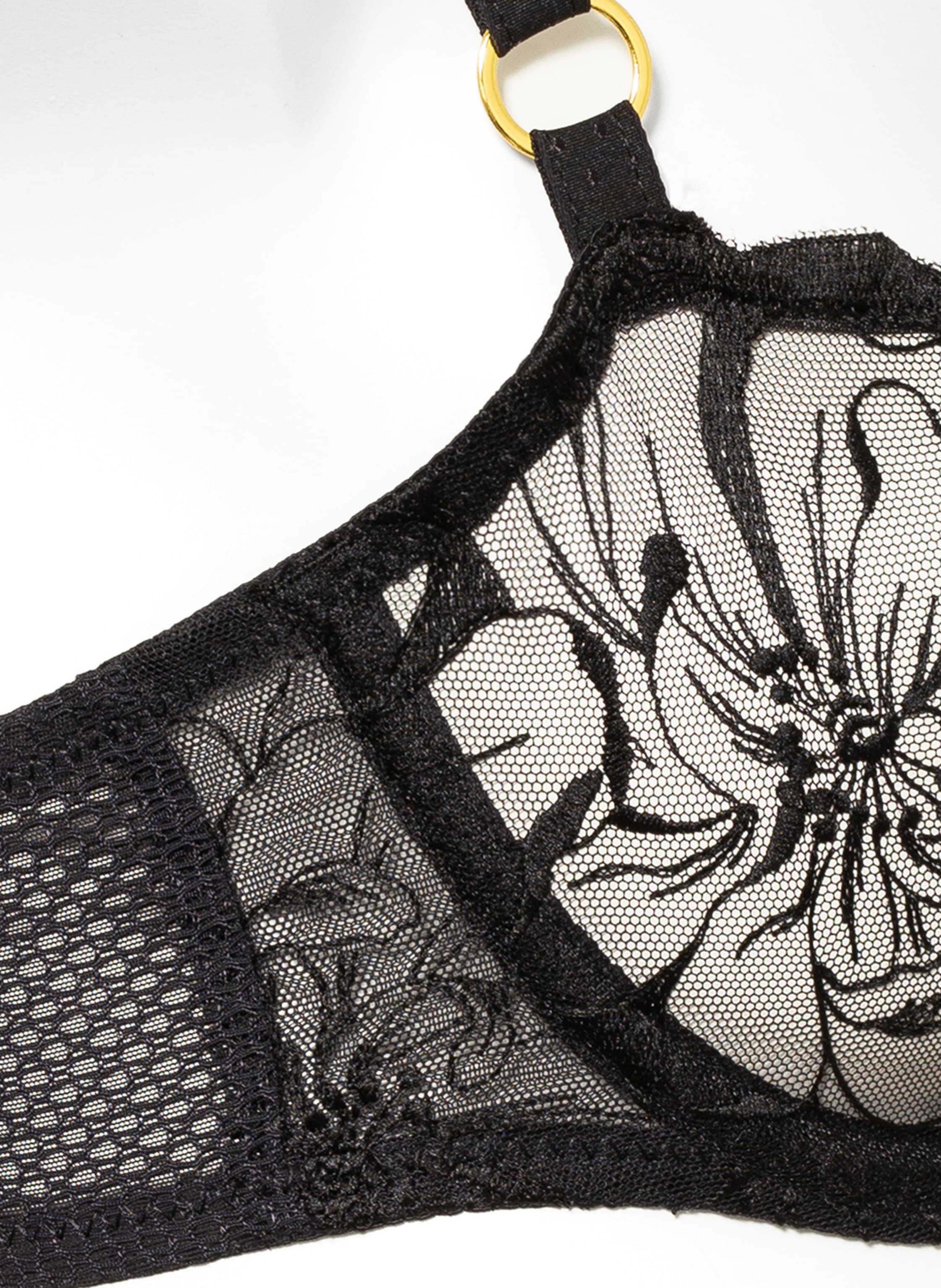 Thumbnail - Chantelle Balconette-Bh Fleurs schwarz