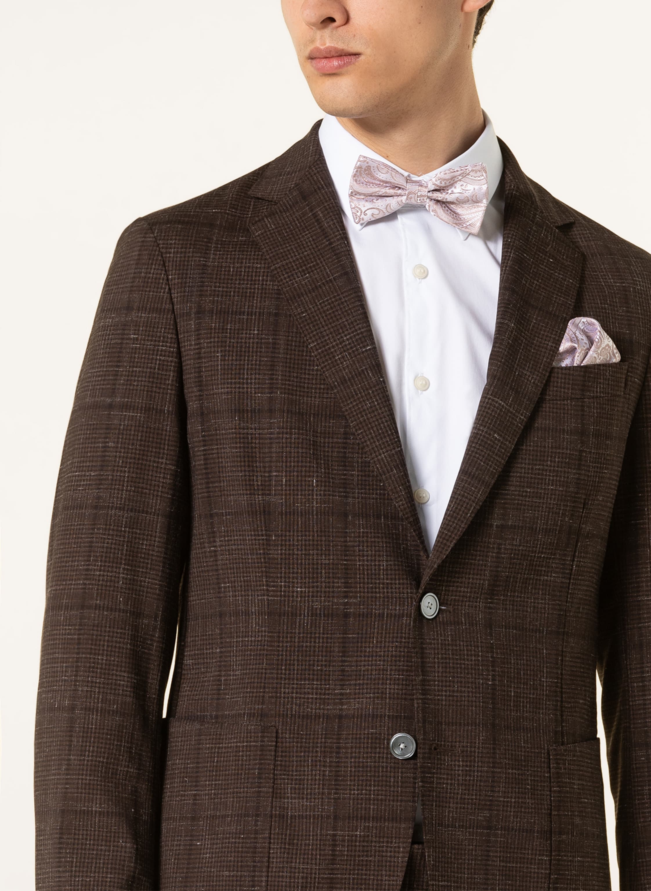 Thumbnail - Prince Bowtie Set: Fliege Und Einstecktuch rosa