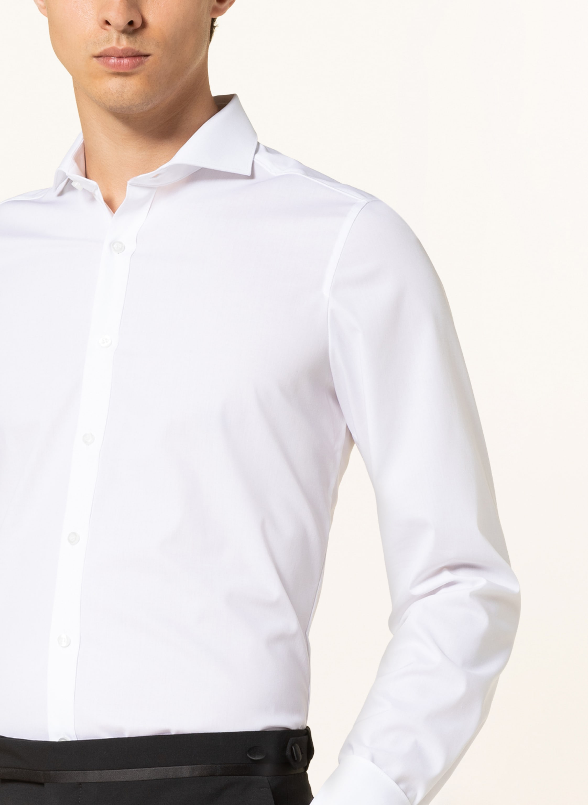 Thumbnail - Olymp Hemd Level Five Body Fit Mit Umschlagmanschette weiss
