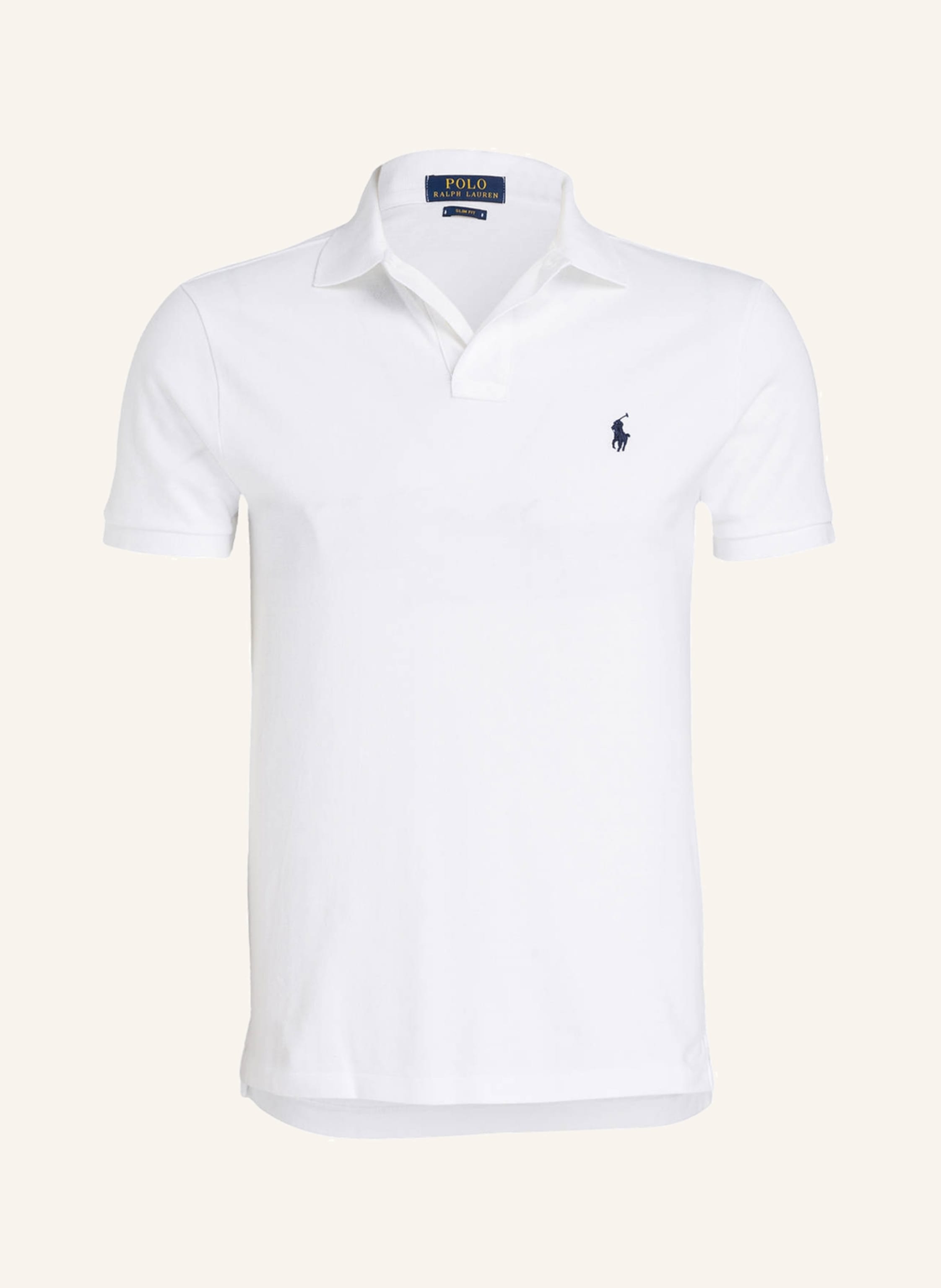 POLO RALPH LAUREN Piqué polo shirt slim fit in white