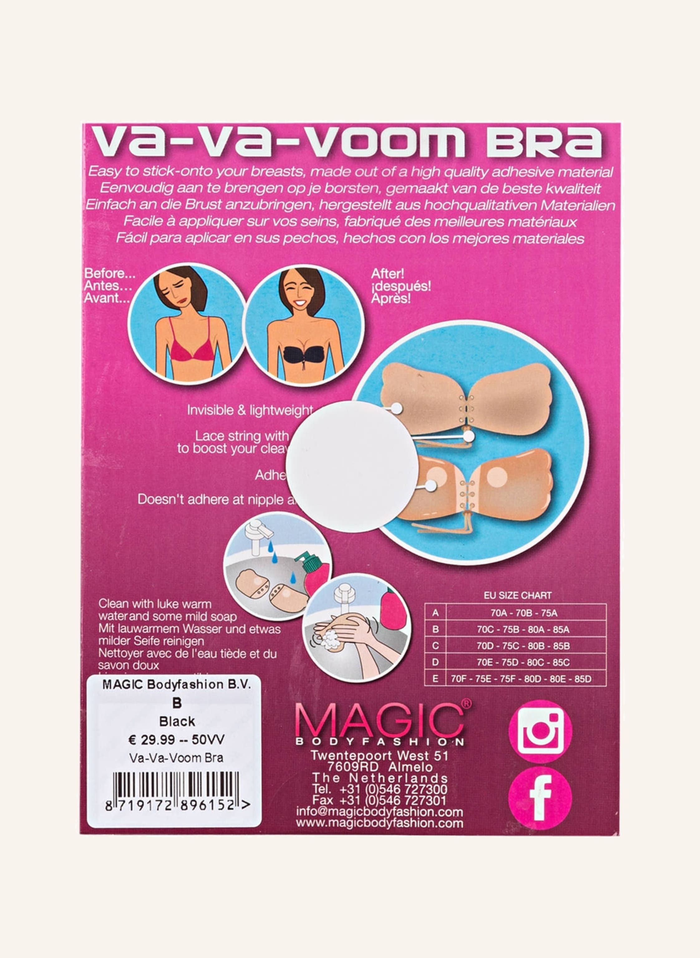 Thumbnail - Magic Bodyfashion Rückenfreier Push-Up-Bh Va-Va-Voom schwarz