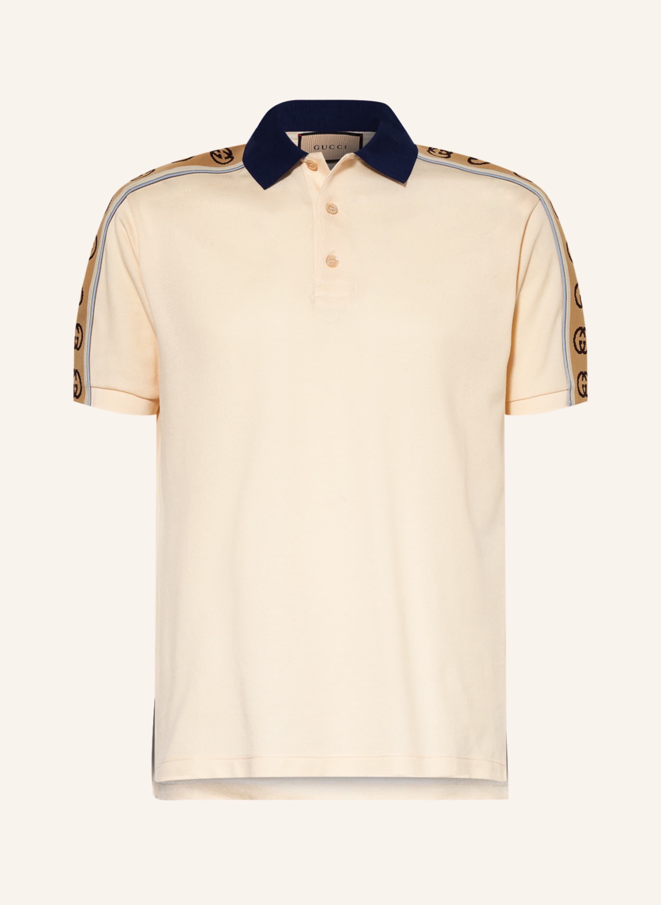 GUCCI Piqué polo shirt regular fit in cream | Breuninger