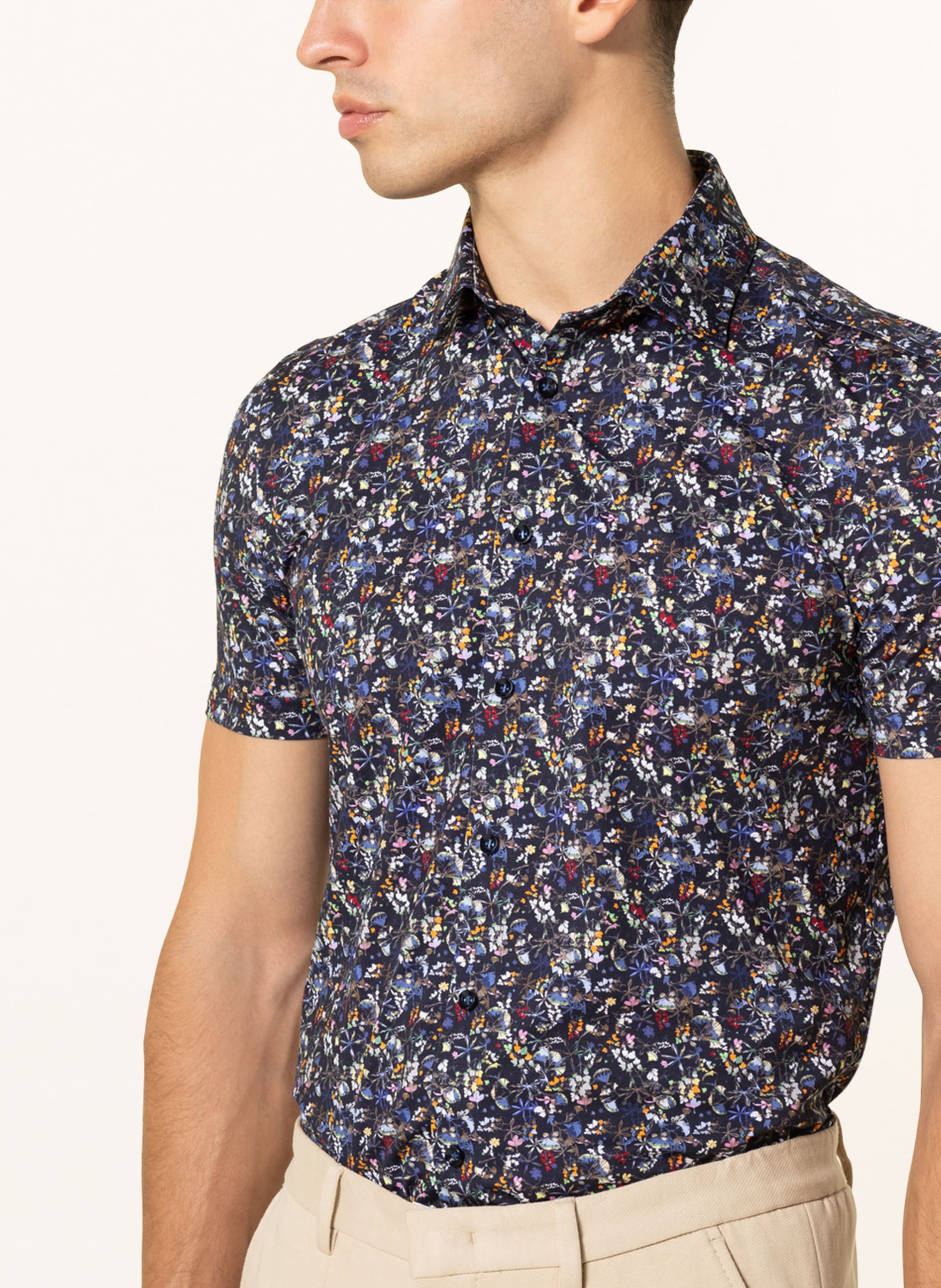 Thumbnail - Olymp Kurzarm-Hemd Level Five 24/Seven Body Fit blau