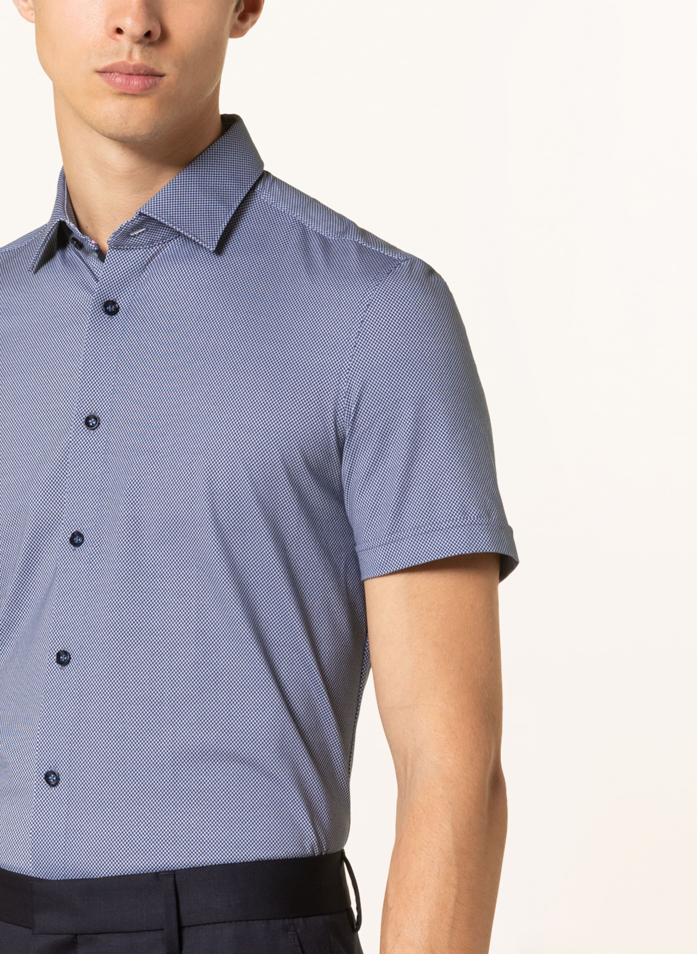 Thumbnail - Olymp Kurzarm-Hemd Level Five 24/Seven Body Fit blau