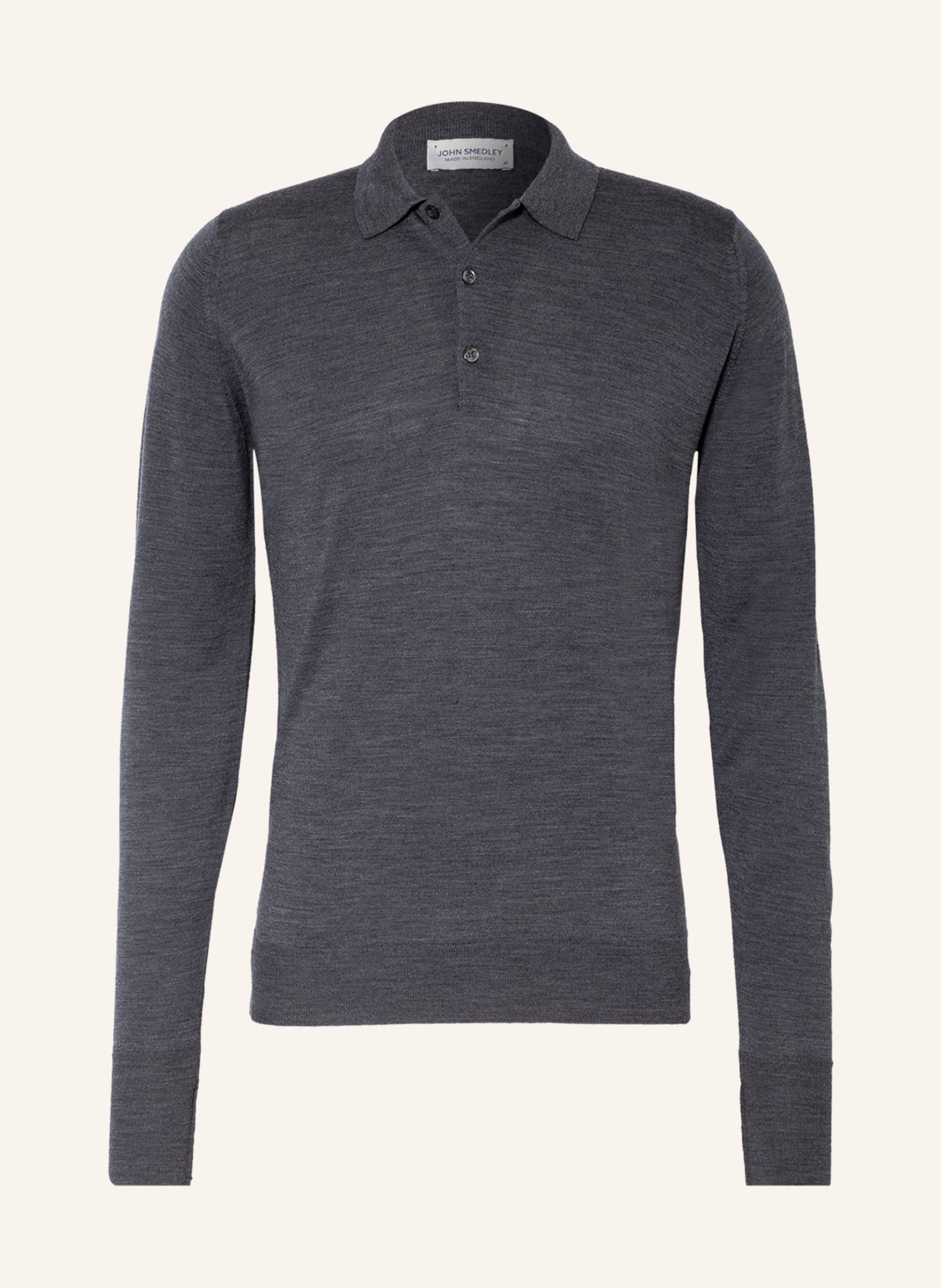 JOHN SMEDLEY Knit polo shirt in dark 
