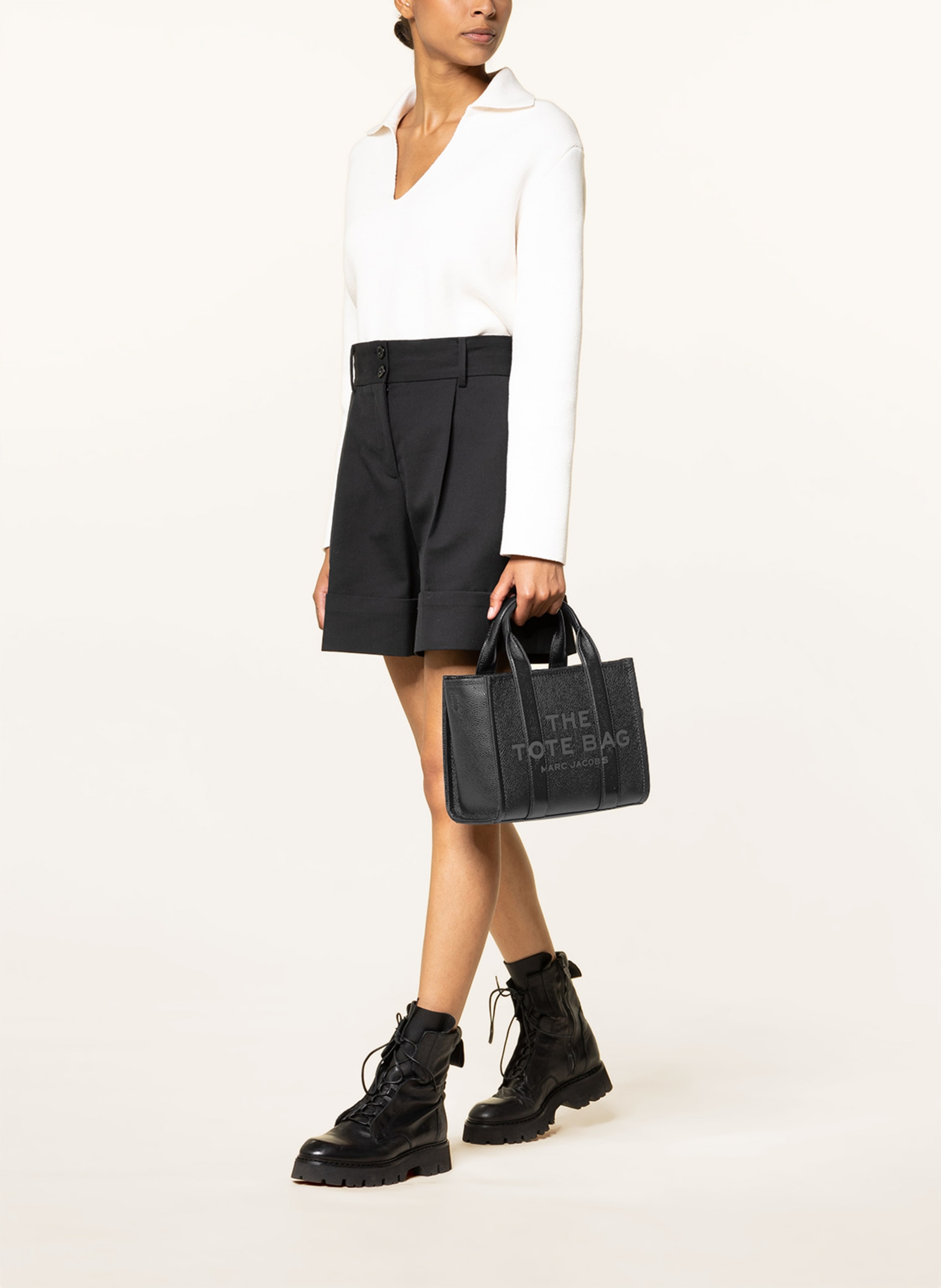 Thumbnail - Marc Jacobs Shopper The Small Tote Bag Leather schwarz