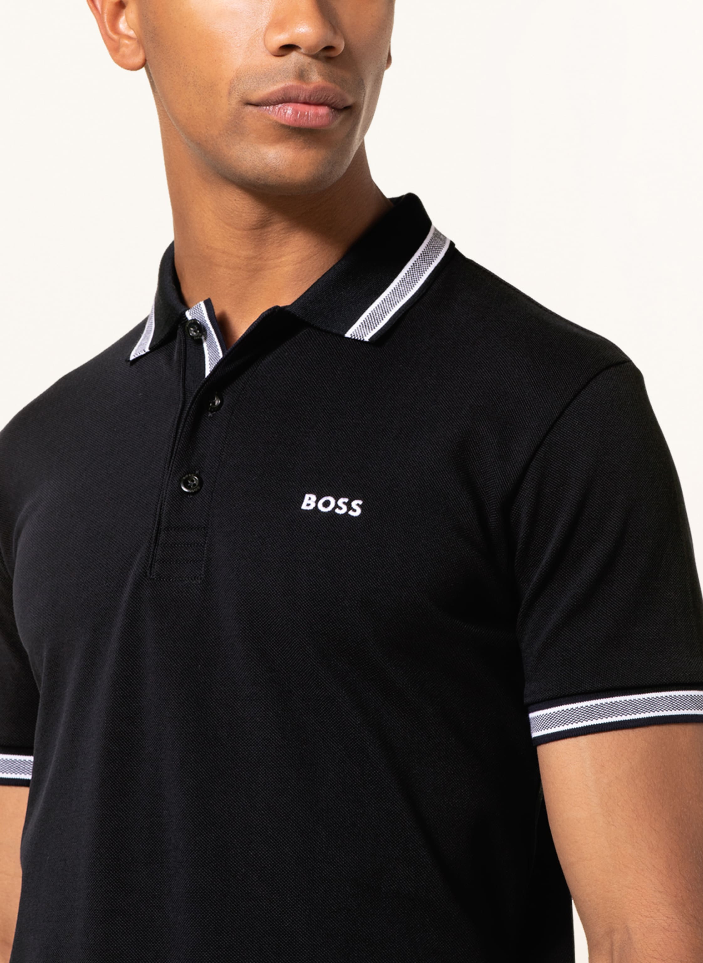 Thumbnail - Boss Piqué-Poloshirt Paddy Curved Regular Fit blau