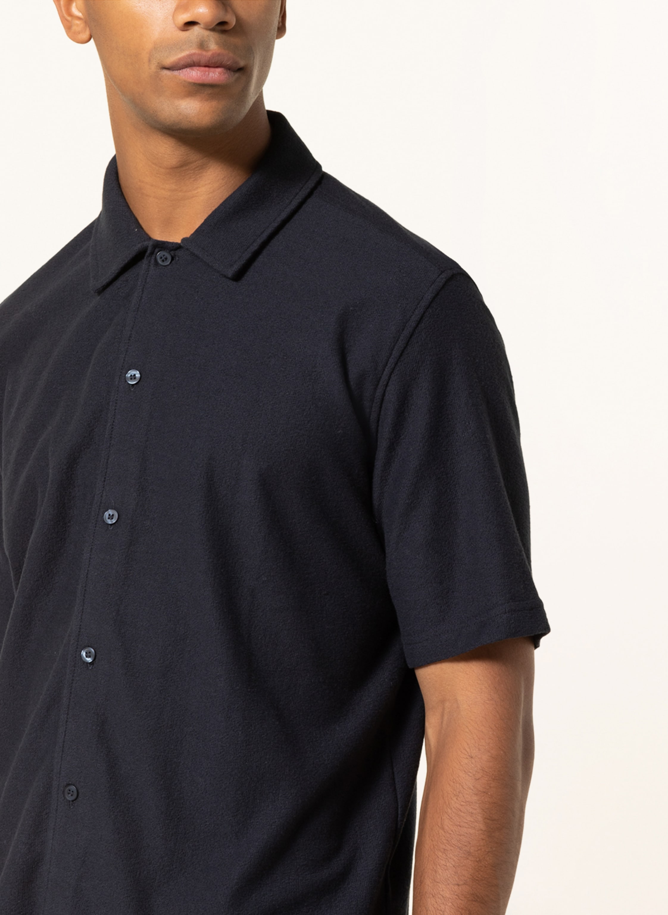 Thumbnail - Samsøe Samsøe Kurzarm-Hemd Kvistbro Comfort Fit blau