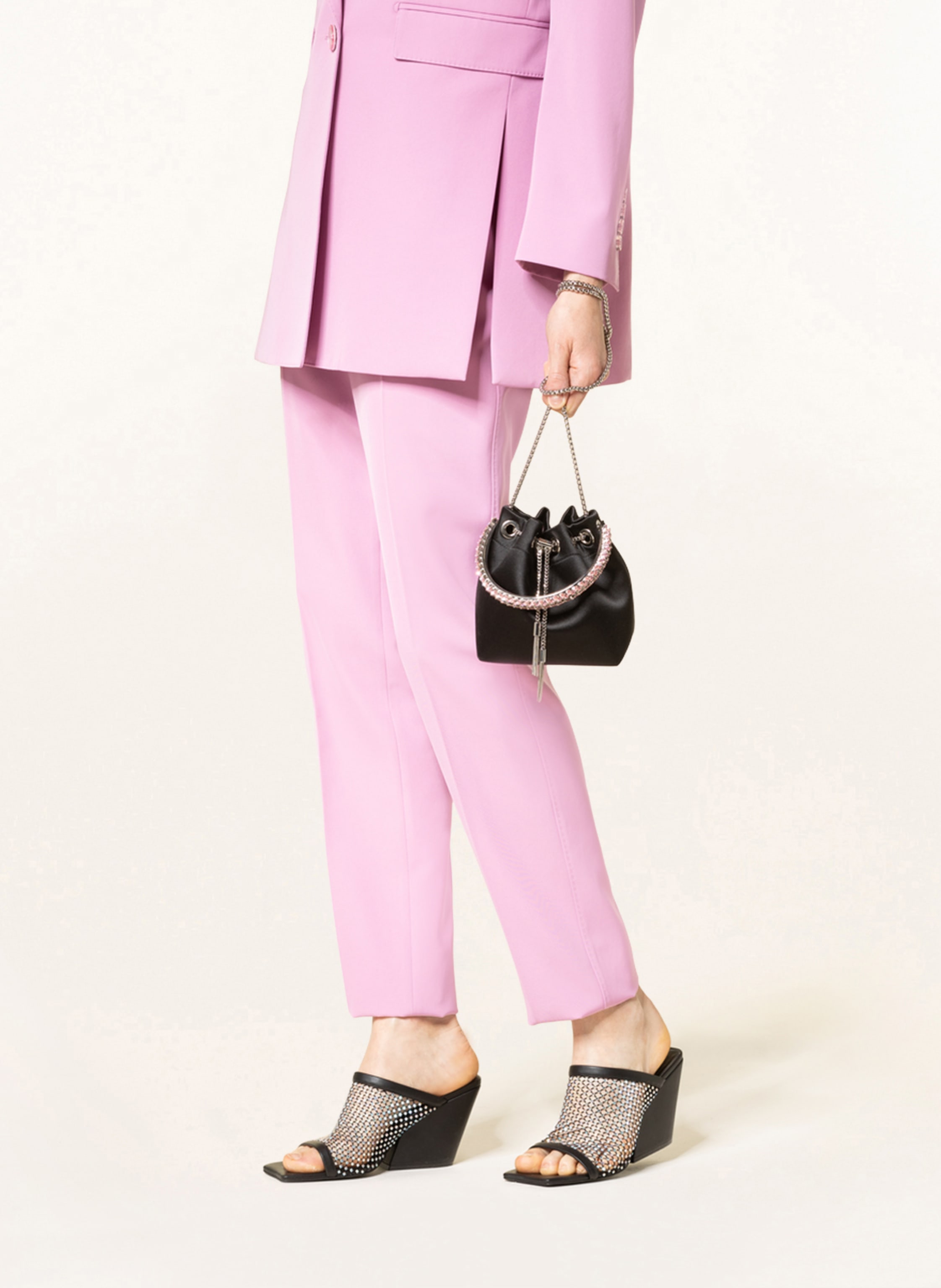 Thumbnail - Jimmy Choo Beuteltasche Bonbon Bucket schwarz