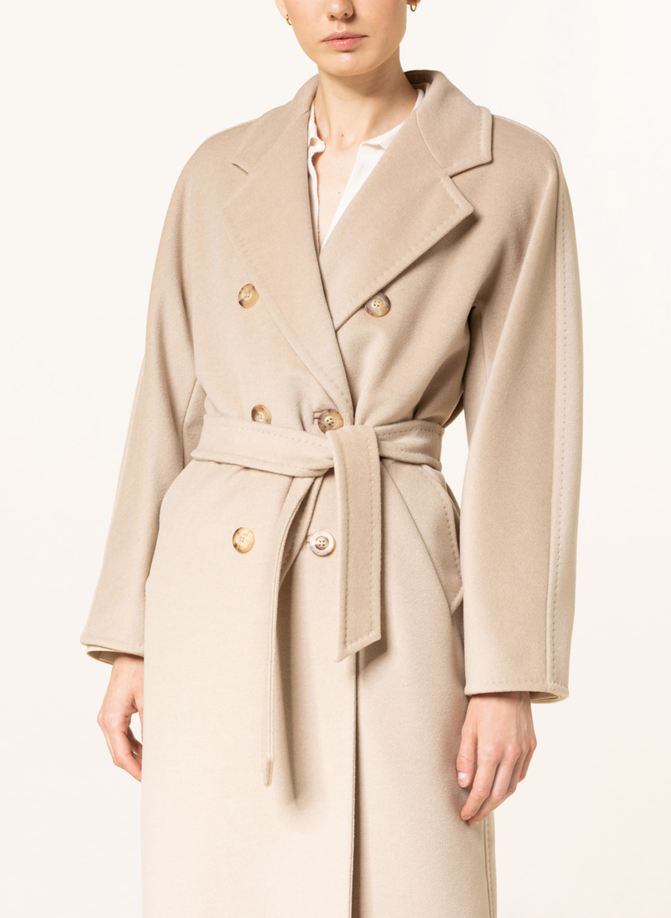 Thumbnail - Max Mara Wollmantel Madame beige