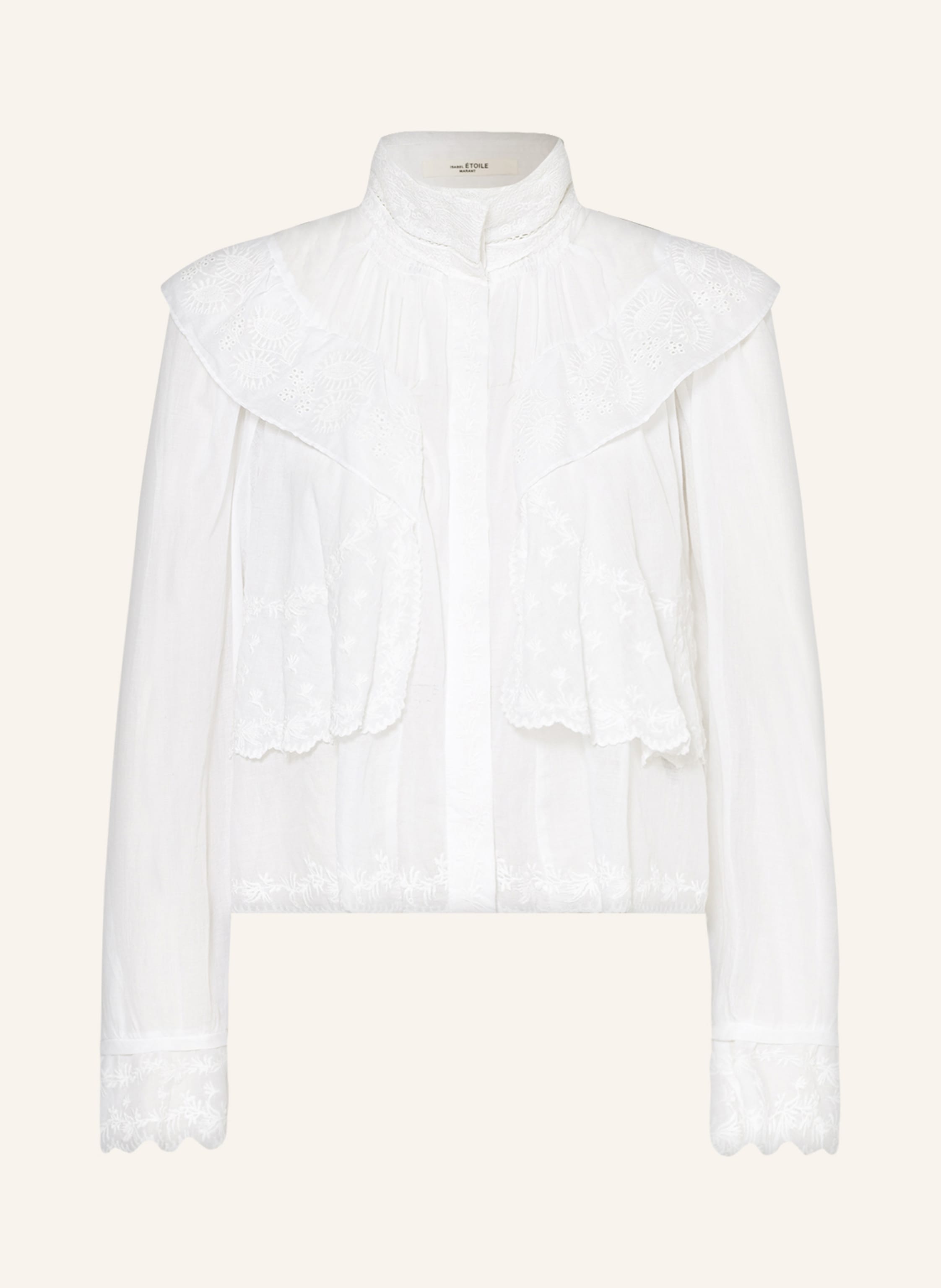 Radioactief Zo veel aangrenzend ISABEL MARANT ÉTOILE Blouse LELMON with frills and lace in white |  Breuninger