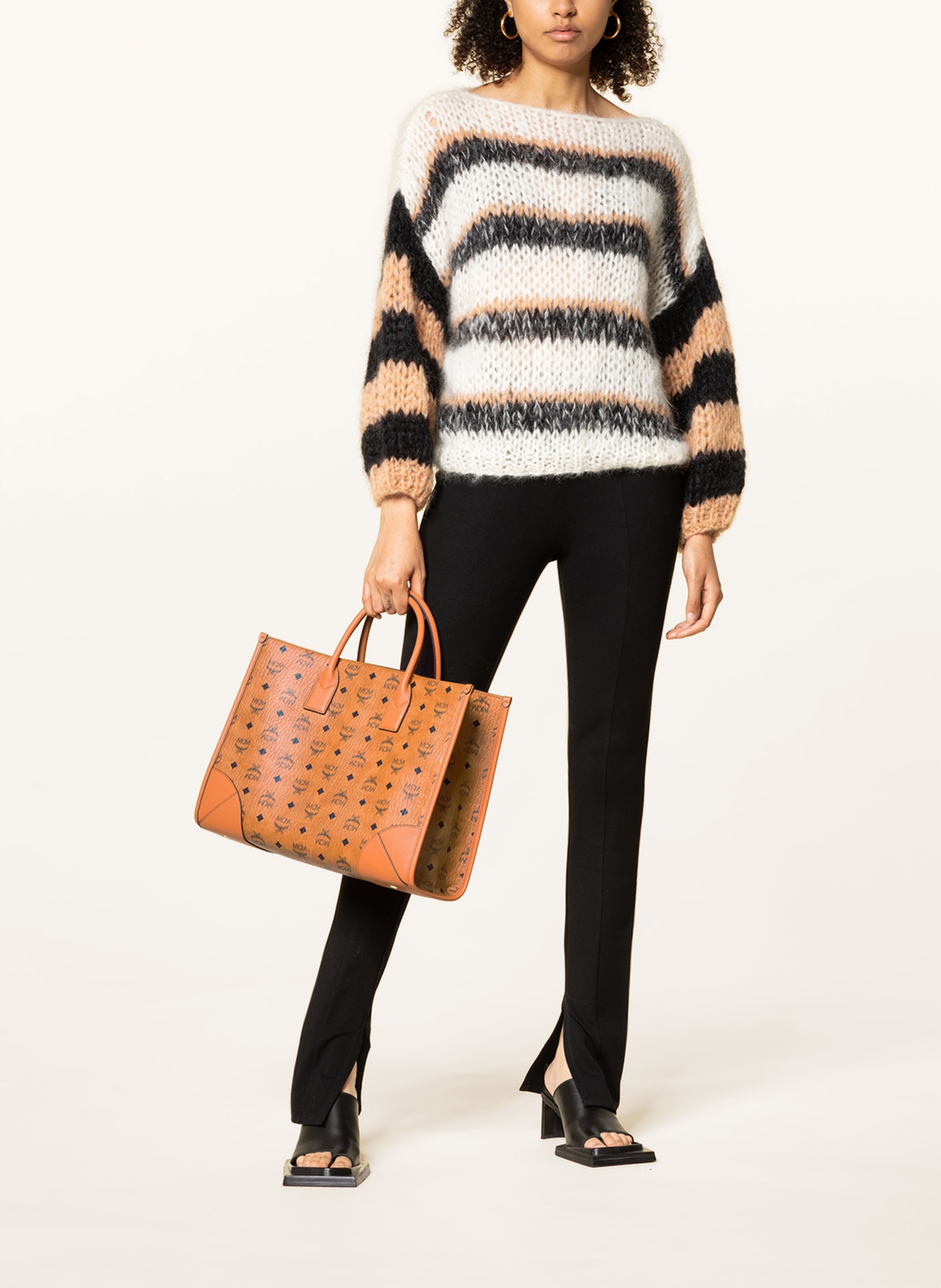 Mcm Shopper München Large Mit Pouch braun – Bild 2