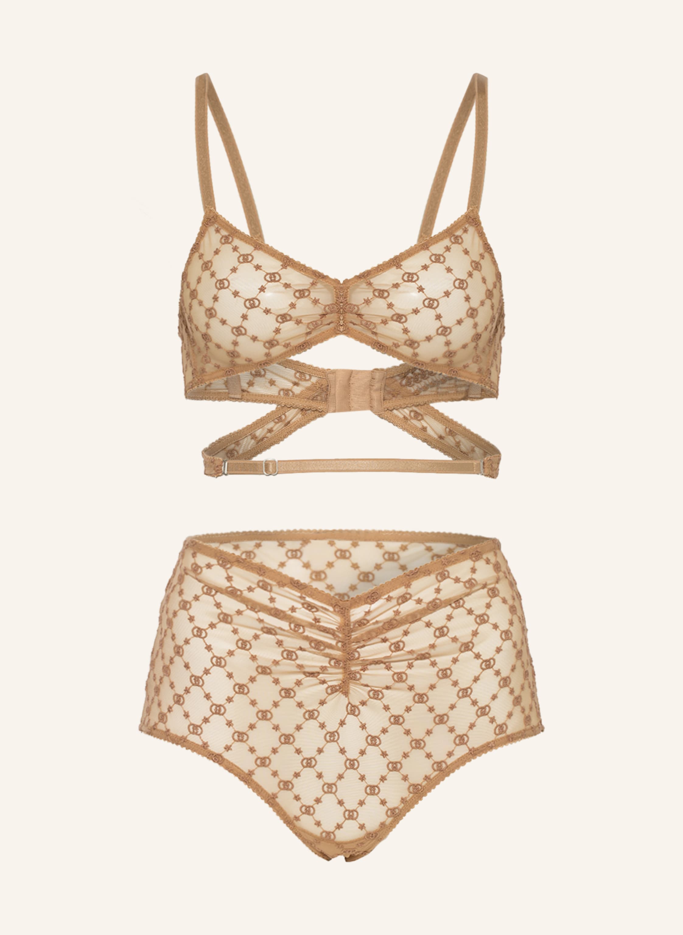 GUCCI Set: Triangle bra and panties with gift box in nude | Breuninger